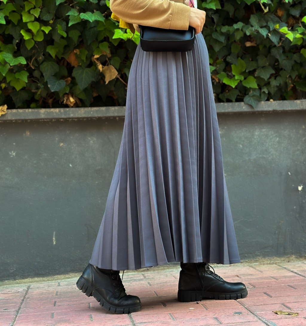 PLEATED SKIRT Anthracite