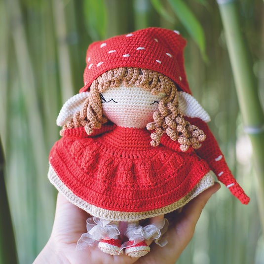 Amigurumi Örgü Bebek Çocuk Doğal Oyun Arkadaşı Oyuncak Elfido