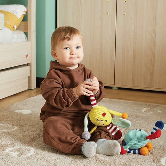 Amigurumi Örgü Bebek Çocuk Doğal Oyun Arkadaşı Oyuncak Yasi ve Cino