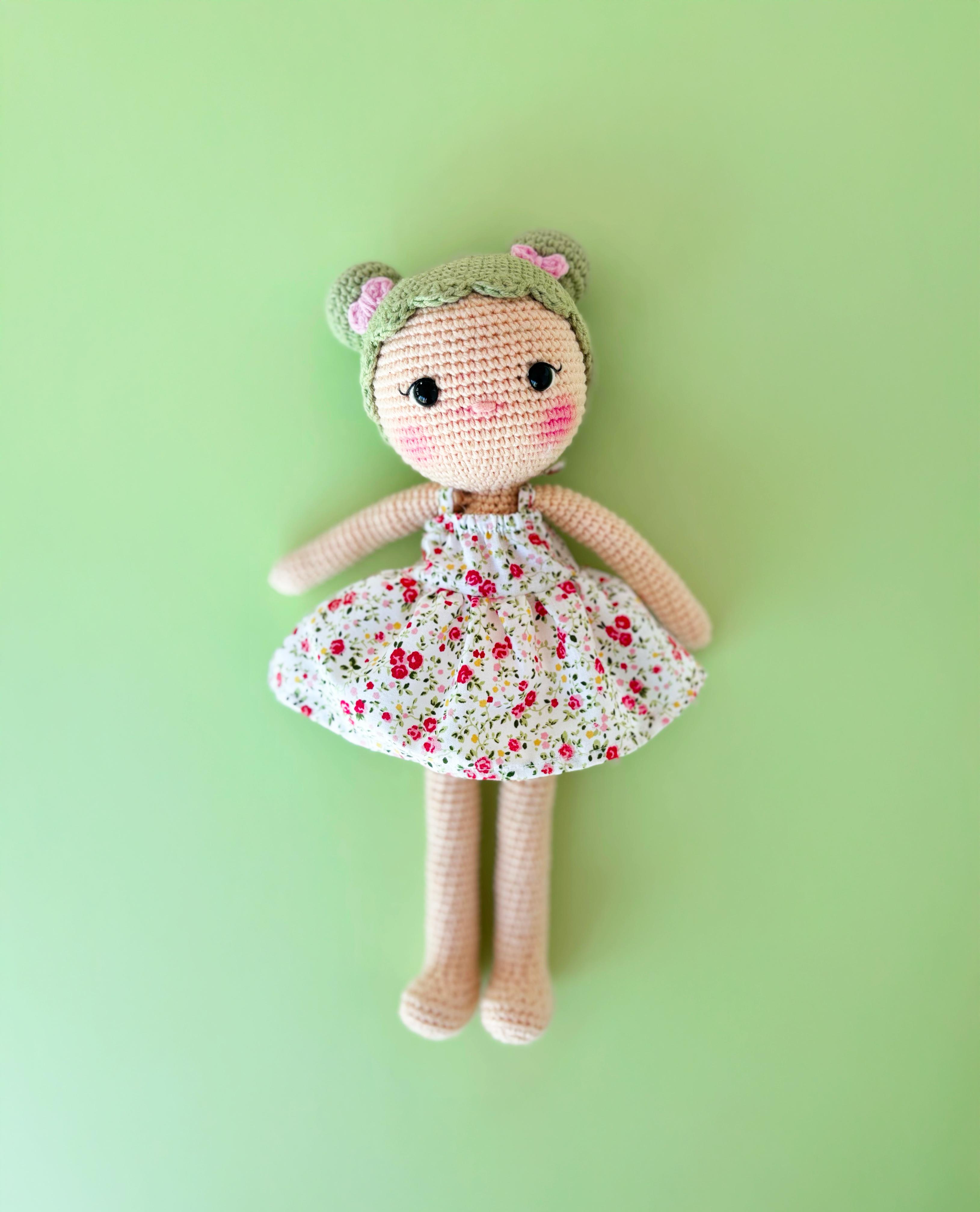 Amigurumi Örgü Bebek Çocuk Doğal Oyun Arkadaşı Balerin Luna 