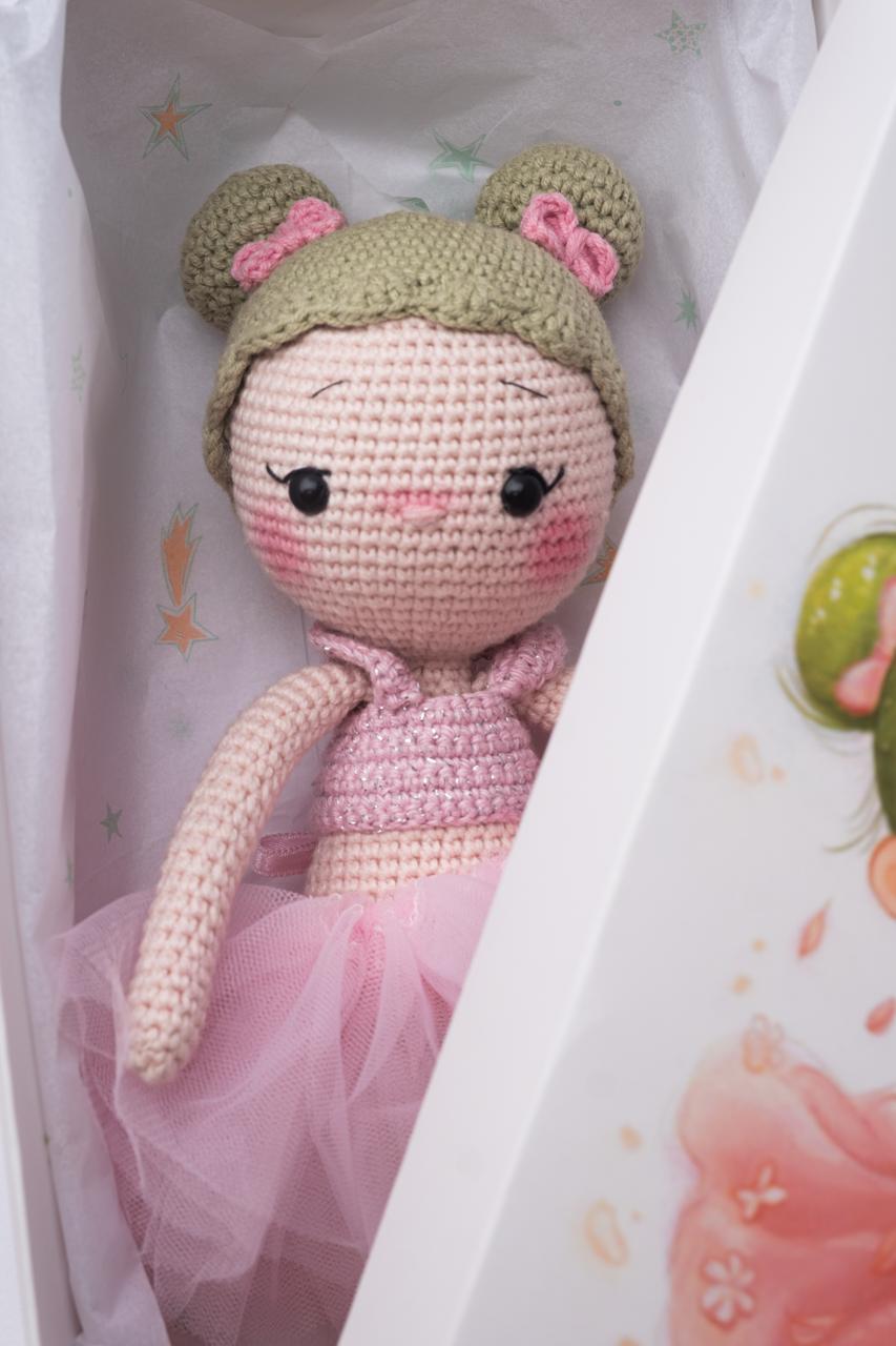 Amigurumi Örgü Bebek Çocuk Doğal Oyun Arkadaşı Balerin Luna 