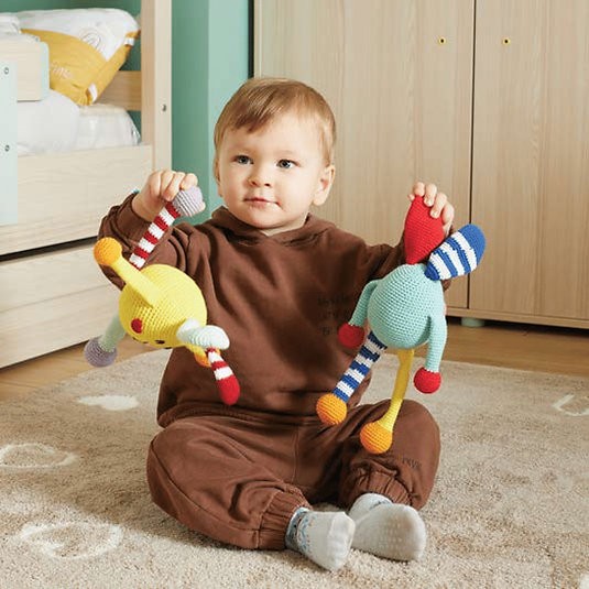 Amigurumi Örgü Bebek Çocuk Doğal Oyun Arkadaşı Oyuncak Yasi ve Cino