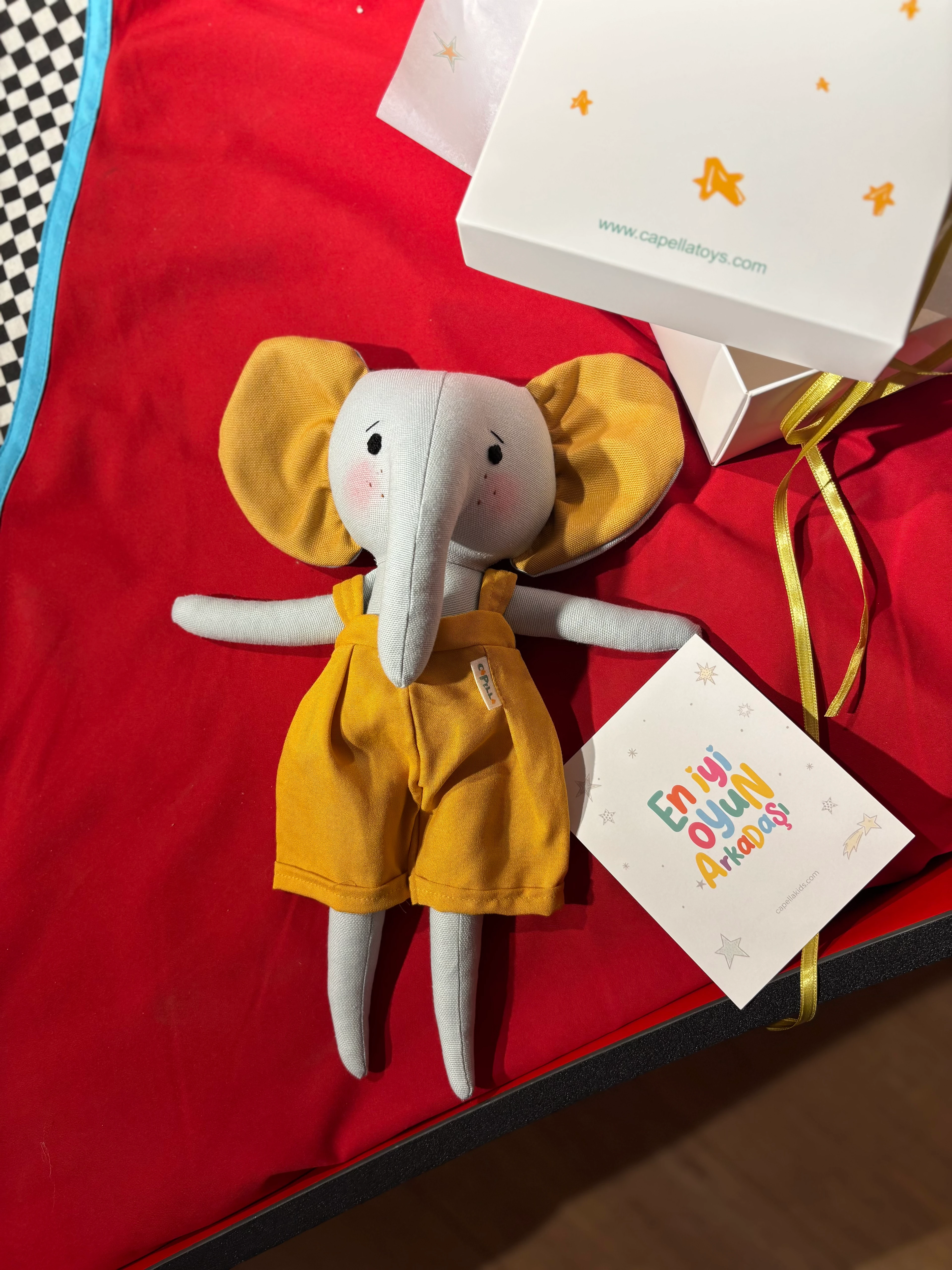 Pamuklu El Yapımı Oyuncak Bez Bebek Fil Pofi 