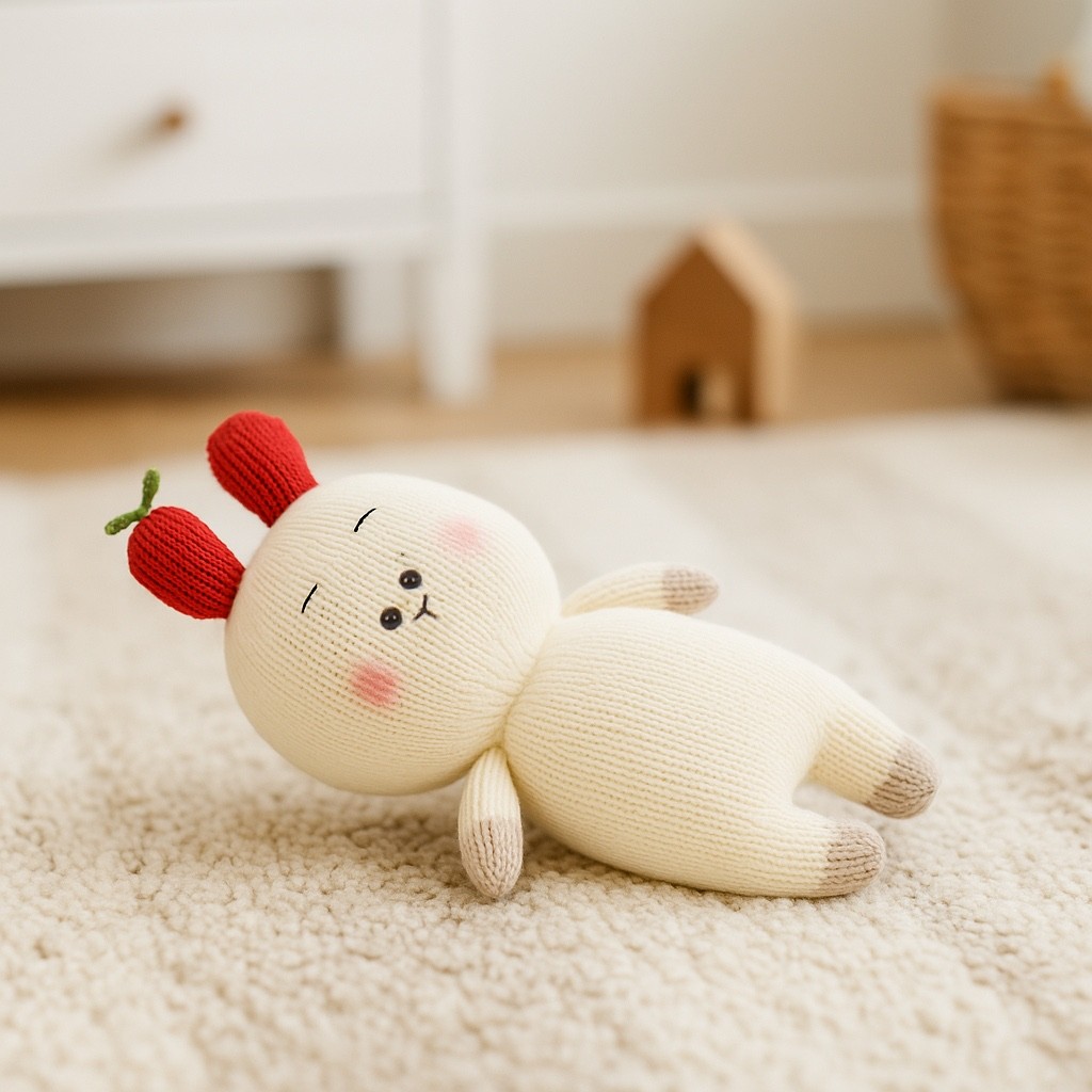 Bebek Örgü Yumaşak Peluş Oyun Arkadaşı Rabbito