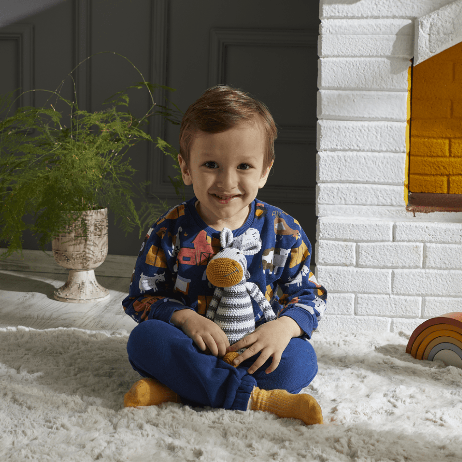 Amigurumi Örgü Bebek Çocuk Oyun ve Uyku Arkadaşı Zebra