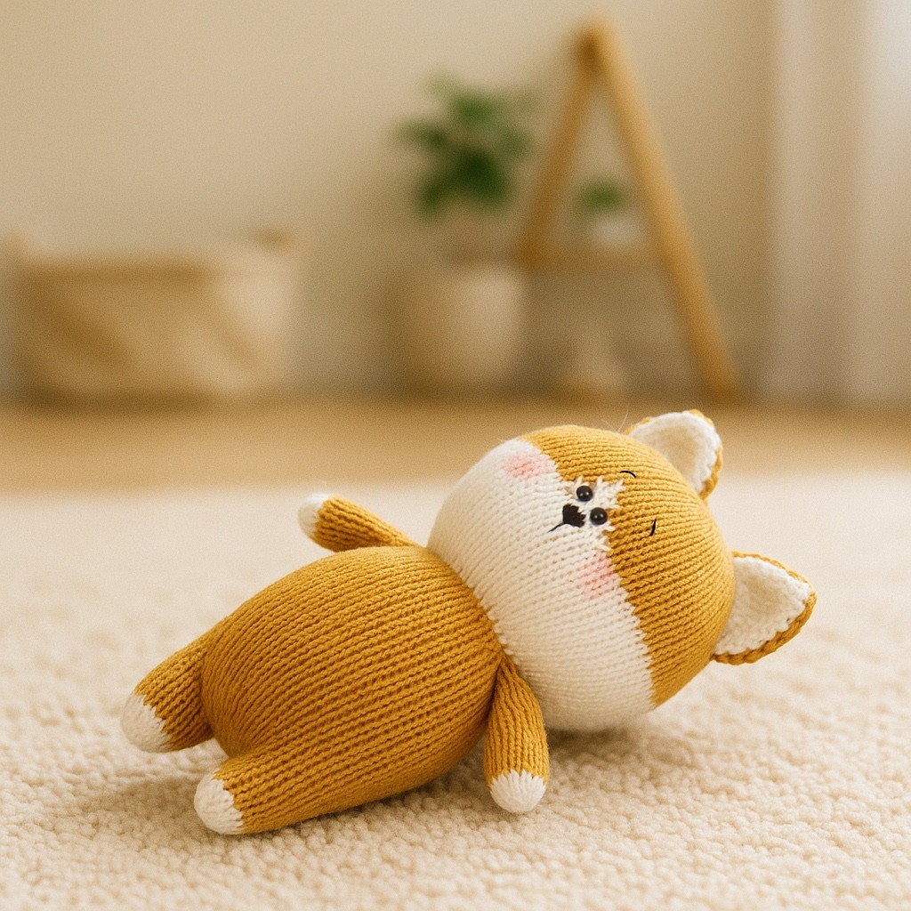 Bebek Örgü Yumaşak Peluş Oyun Arkadaşı Foxi