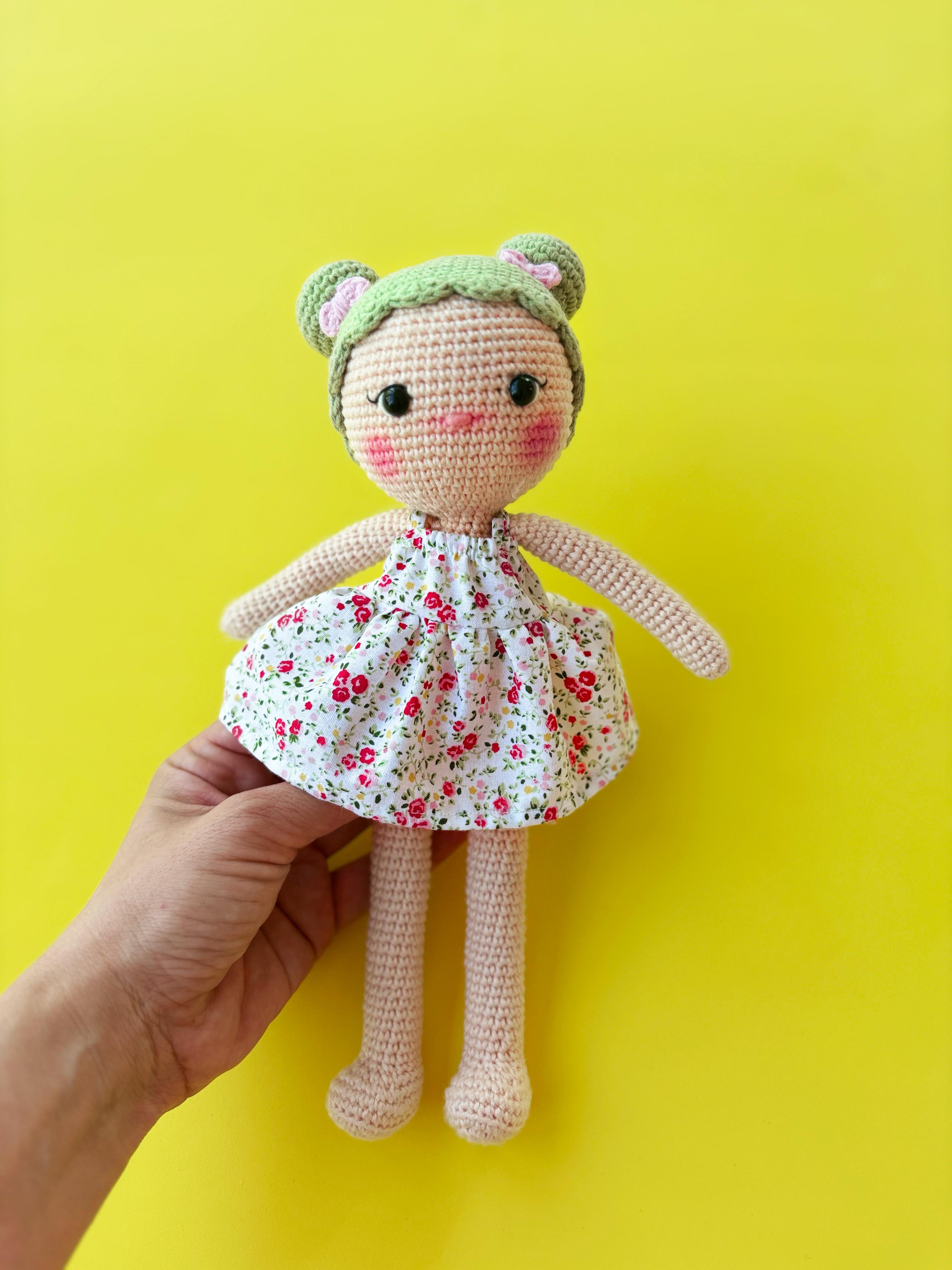Amigurumi Örgü Bebek Çocuk Doğal Oyun Arkadaşı Balerin Luna 
