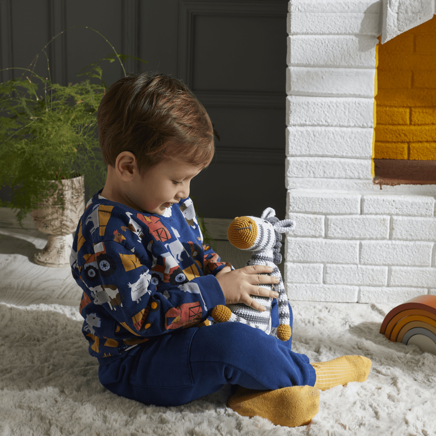 Amigurumi Örgü Bebek Çocuk Oyun ve Uyku Arkadaşı Zebra