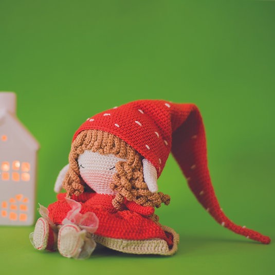 Amigurumi Örgü Bebek Çocuk Doğal Oyun Arkadaşı Oyuncak Elfido