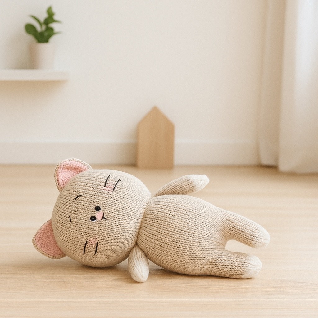 Bebek Örgü Yumaşak Peluş Oyun Arkadaşı Cati
