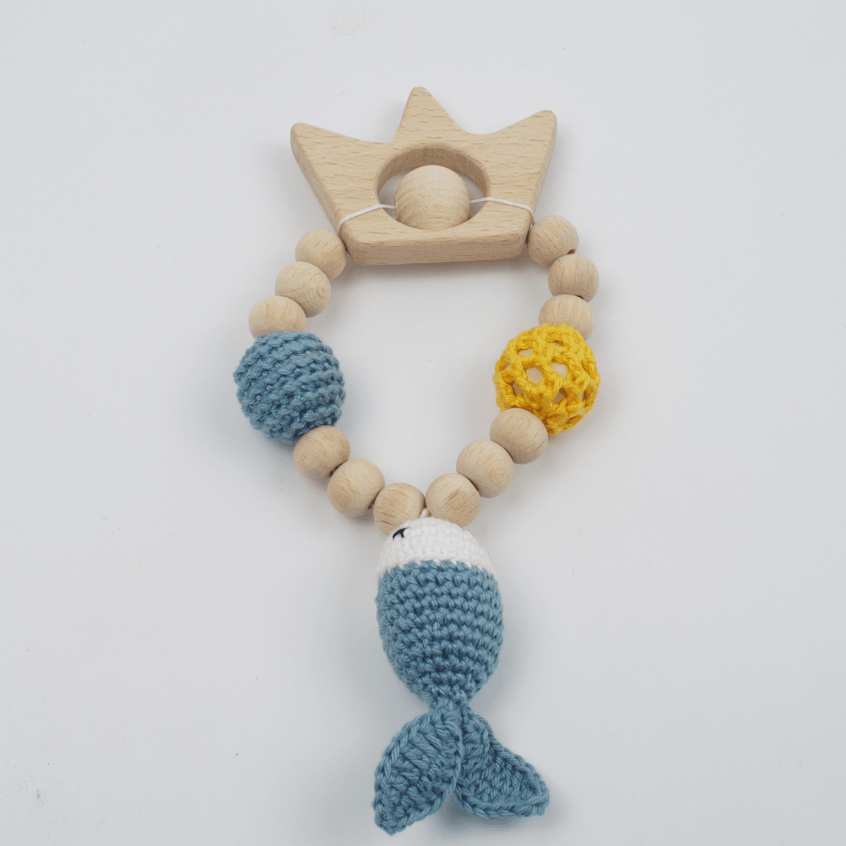 Yenidoğan Natural Bebek Amigurumi Hediyelik Set Mavi Penguen Oyun Arkadaşı, Bilezik ve Müslin Seti