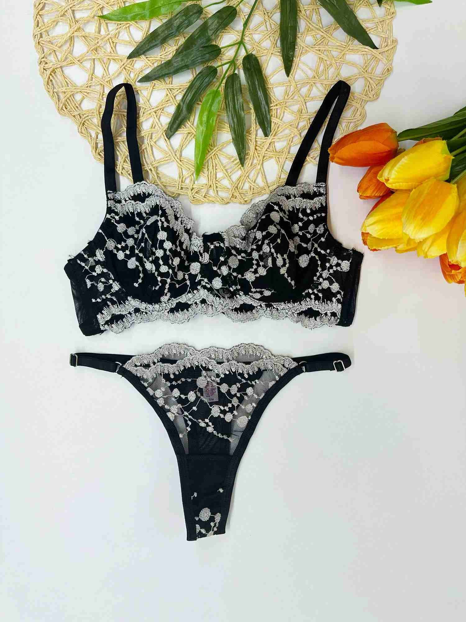 GRİ SİMLİ BRALET SET