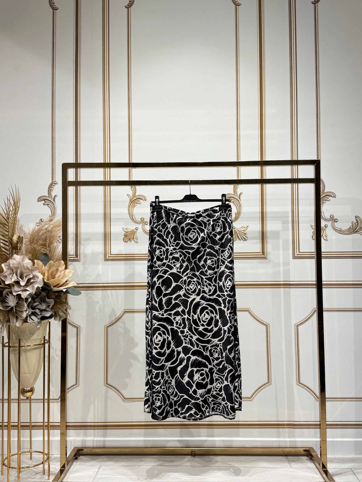 SATEN GÜL DESEN ETEK