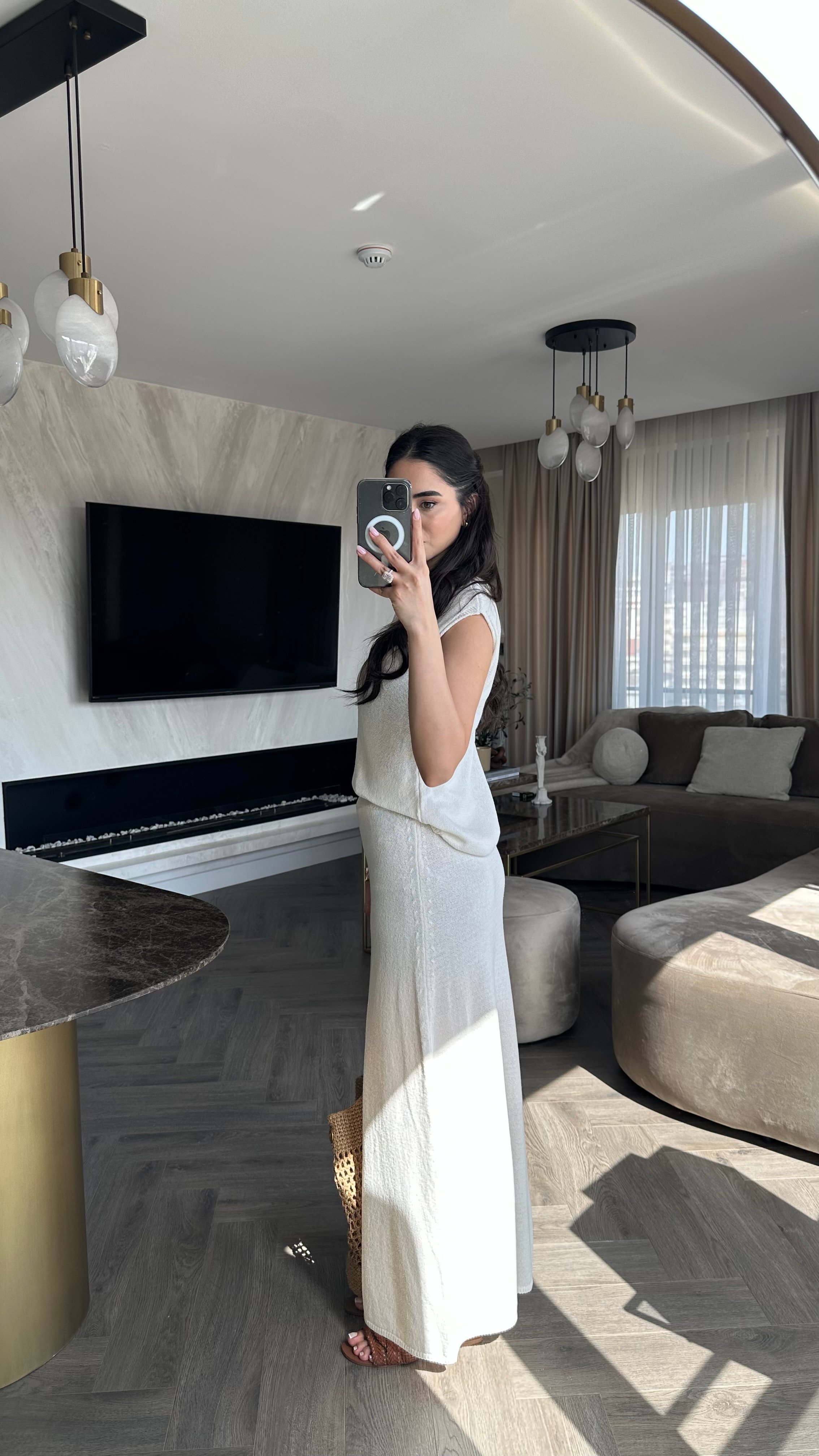 İnce Triko Etek Takım