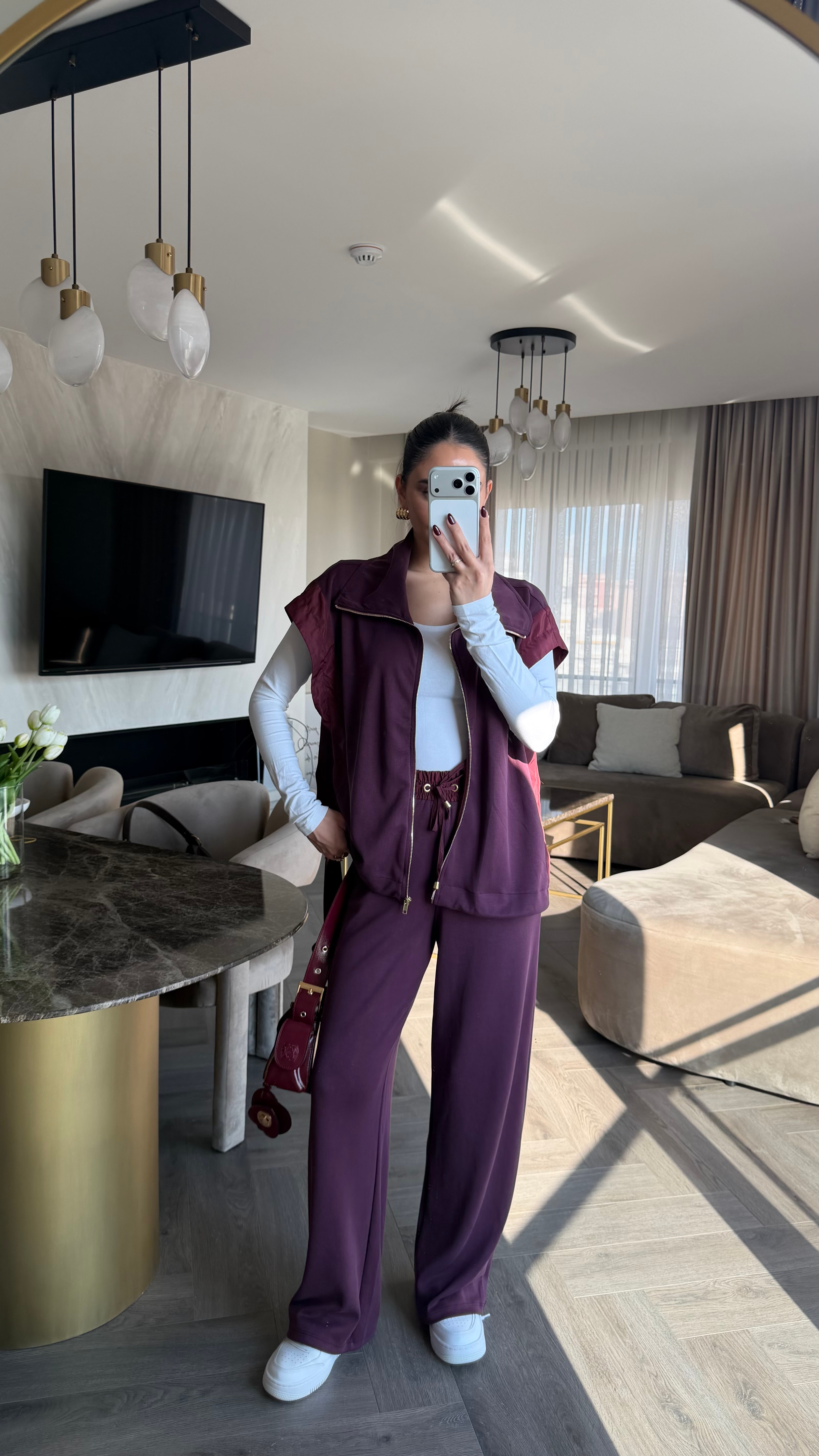 Marka Model Fermuarlı Takım Bordo