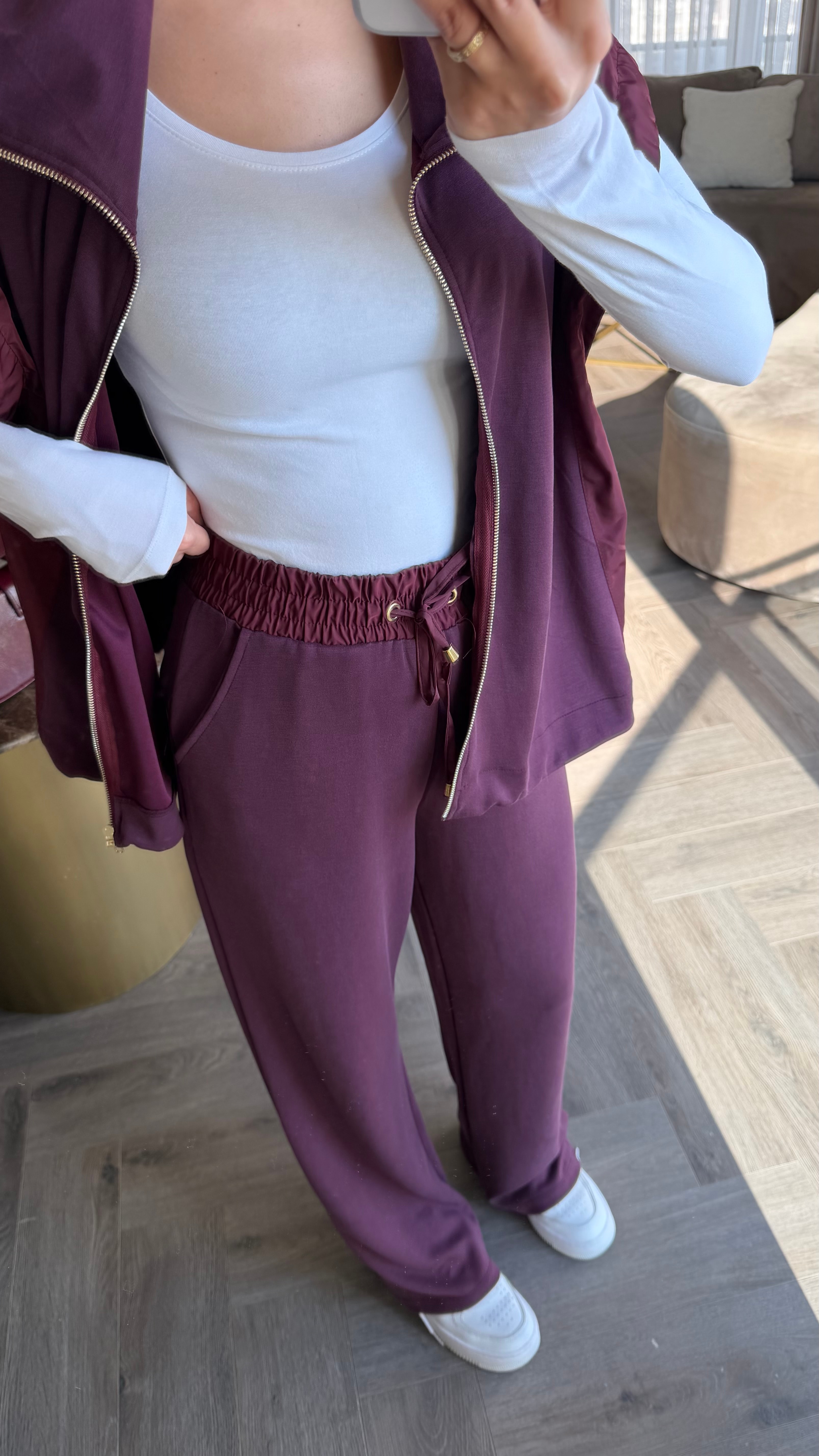 Marka Model Fermuarlı Takım Bordo