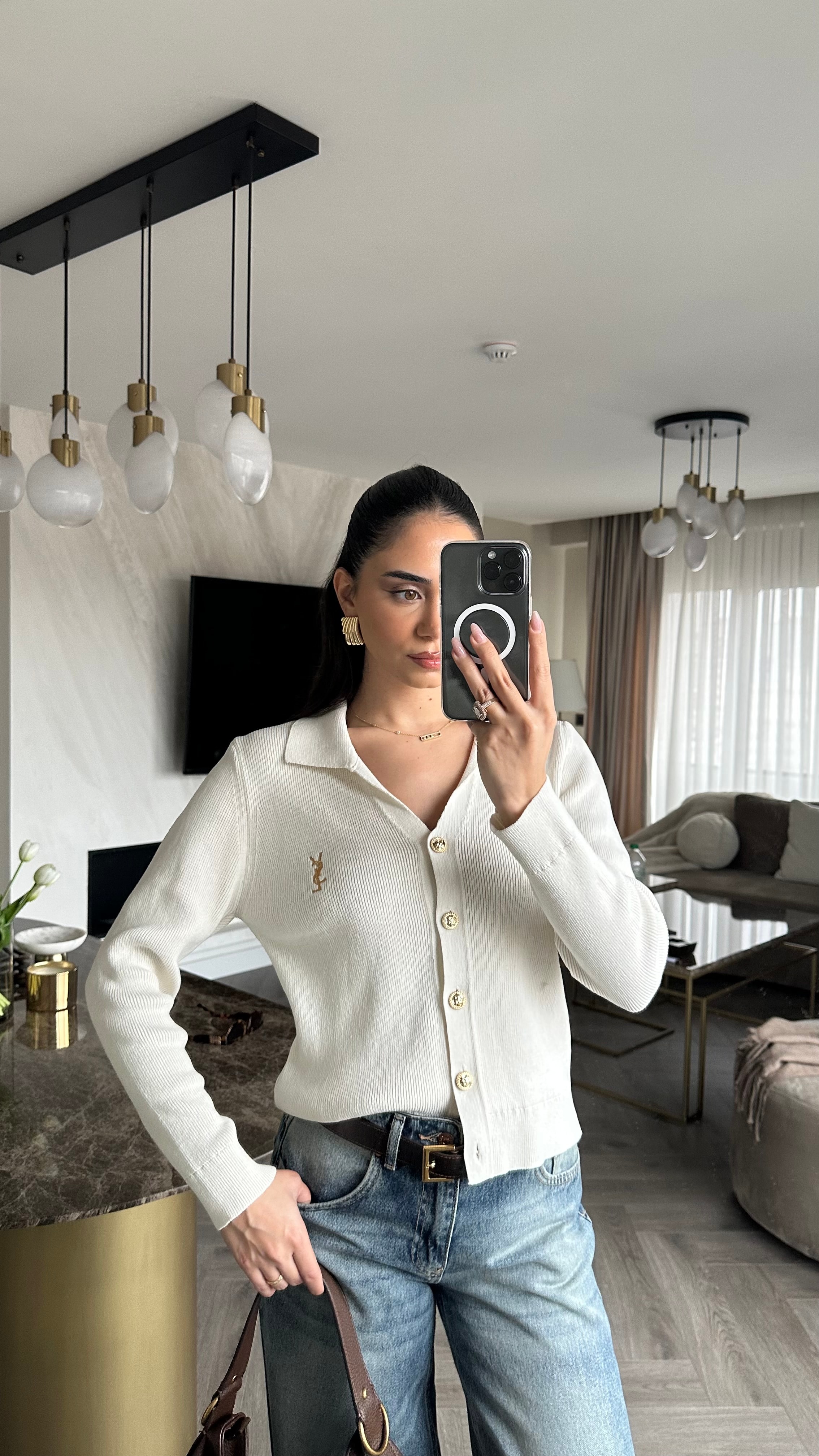 Marka Model Hırka Ekru