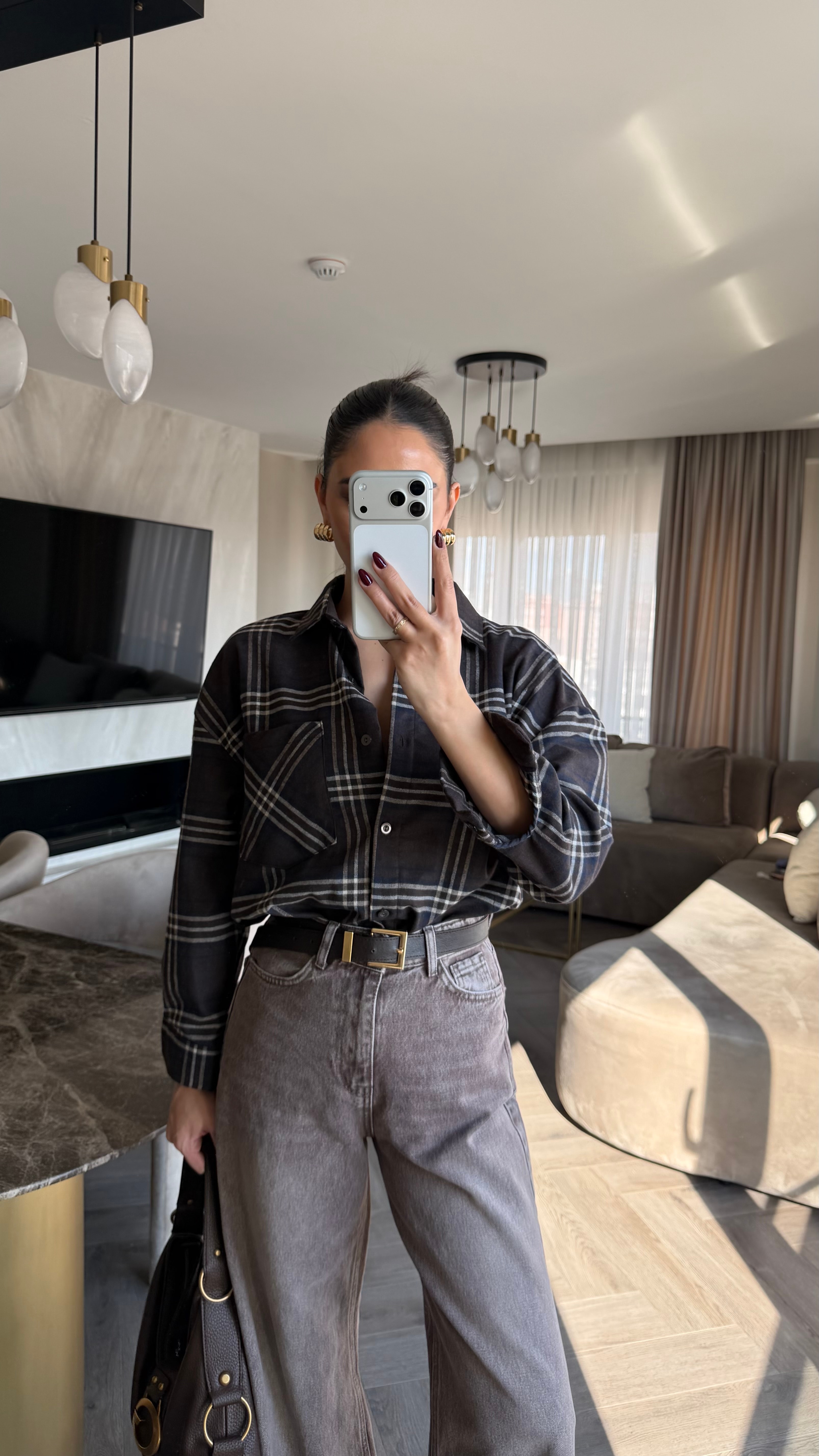 Oduncu Gömlek Oversize - Acı Kahve