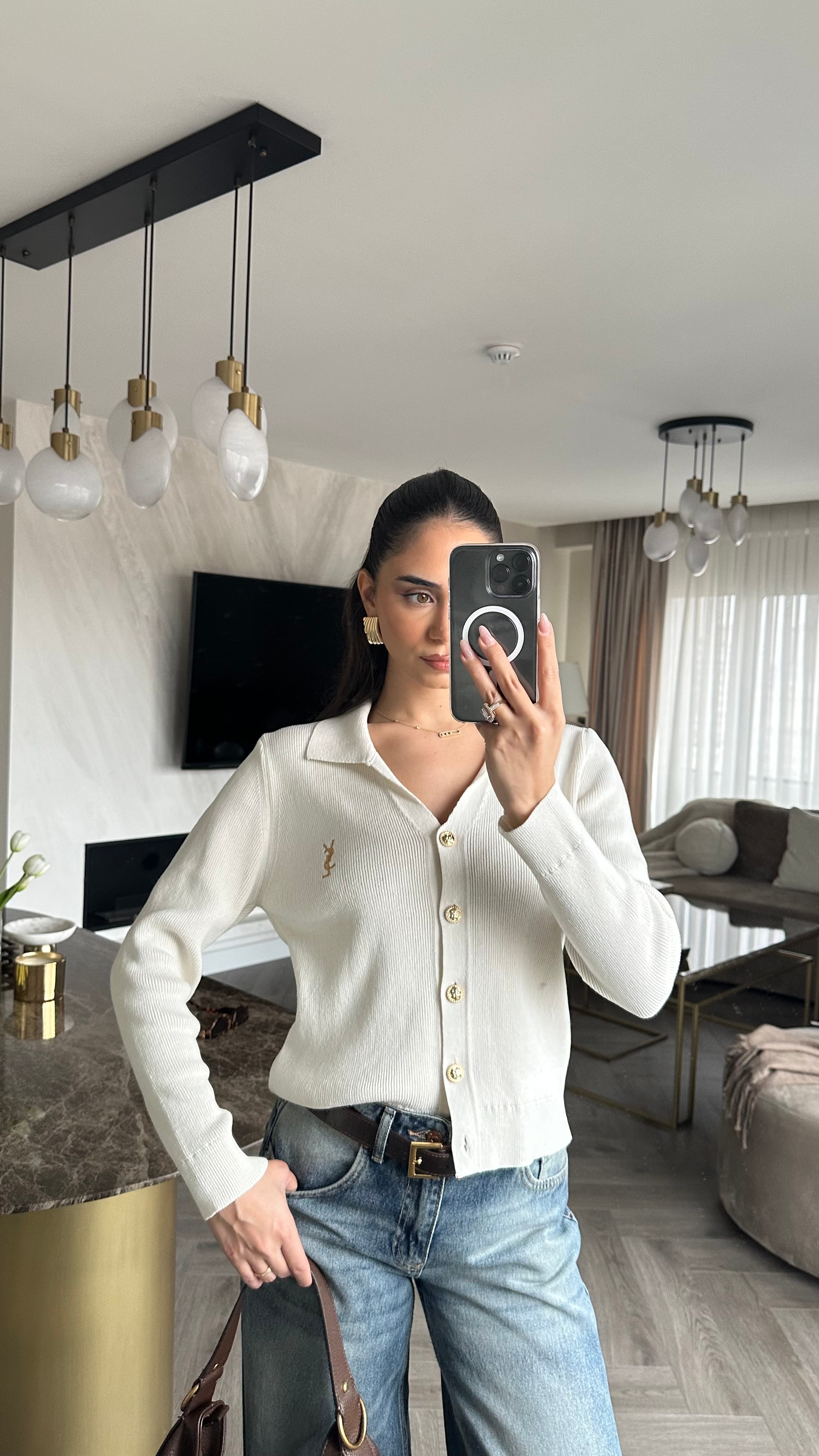 Marka Model Hırka Ekru
