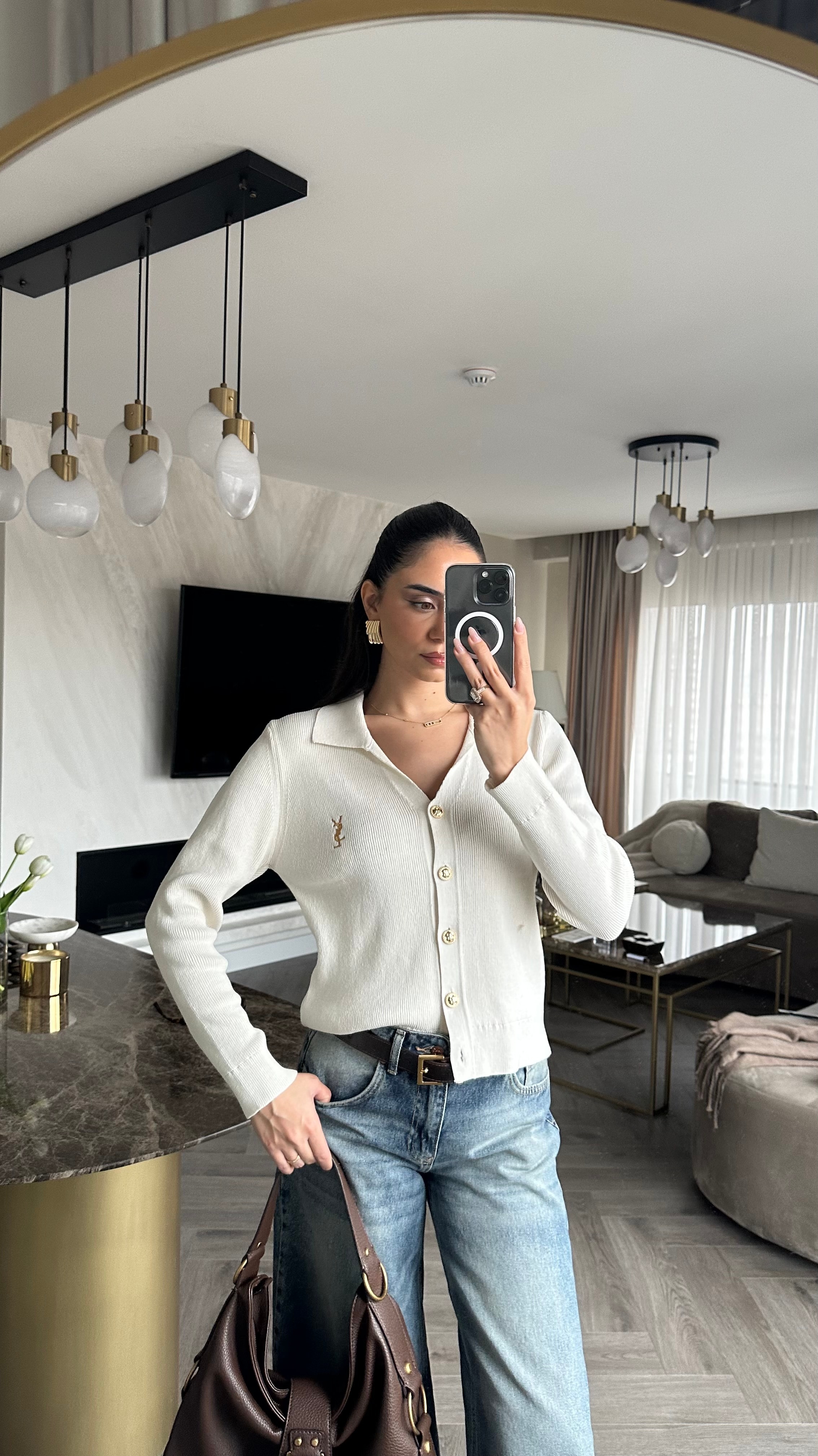 Marka Model Hırka Ekru