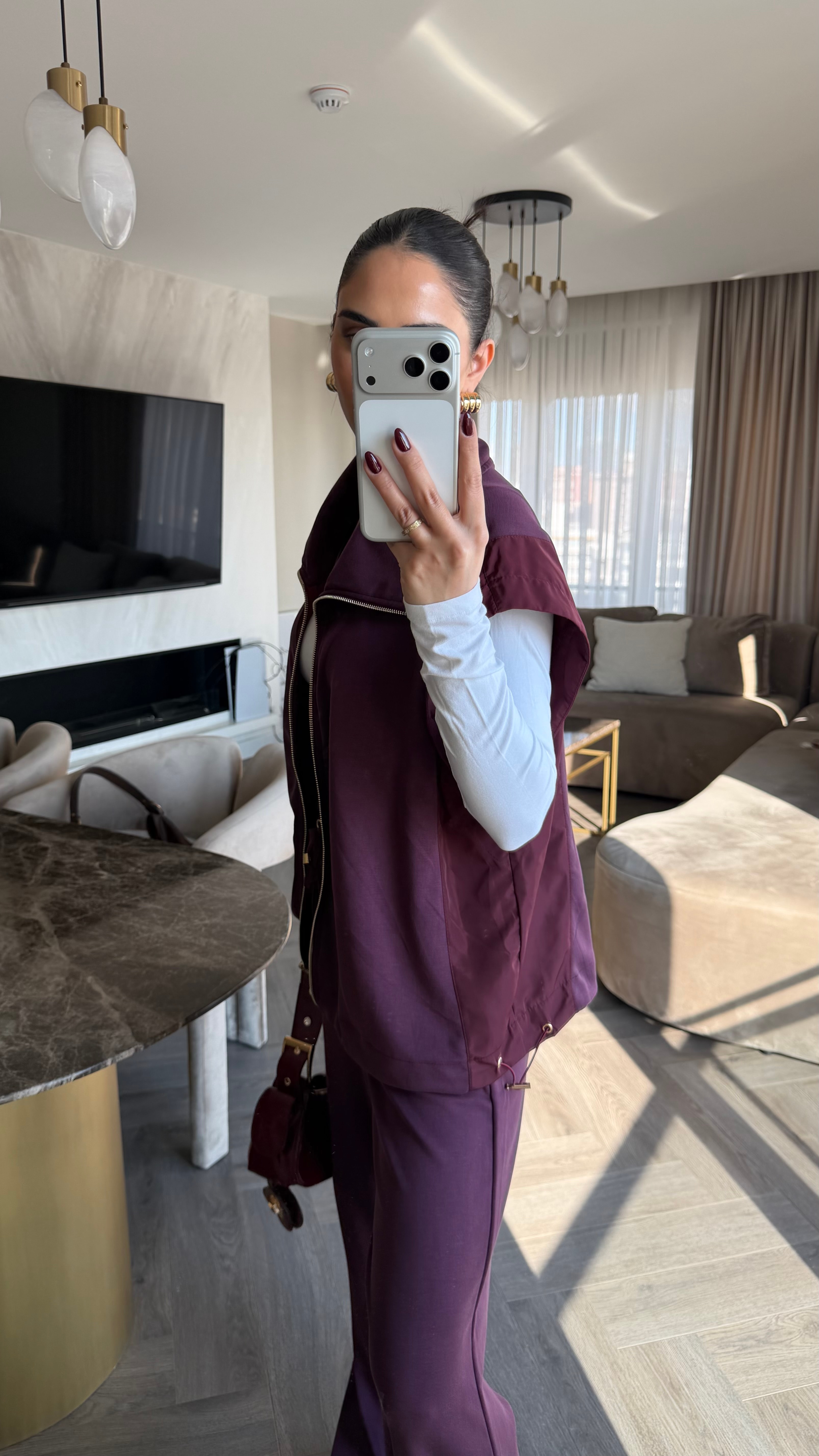 Marka Model Fermuarlı Takım Bordo