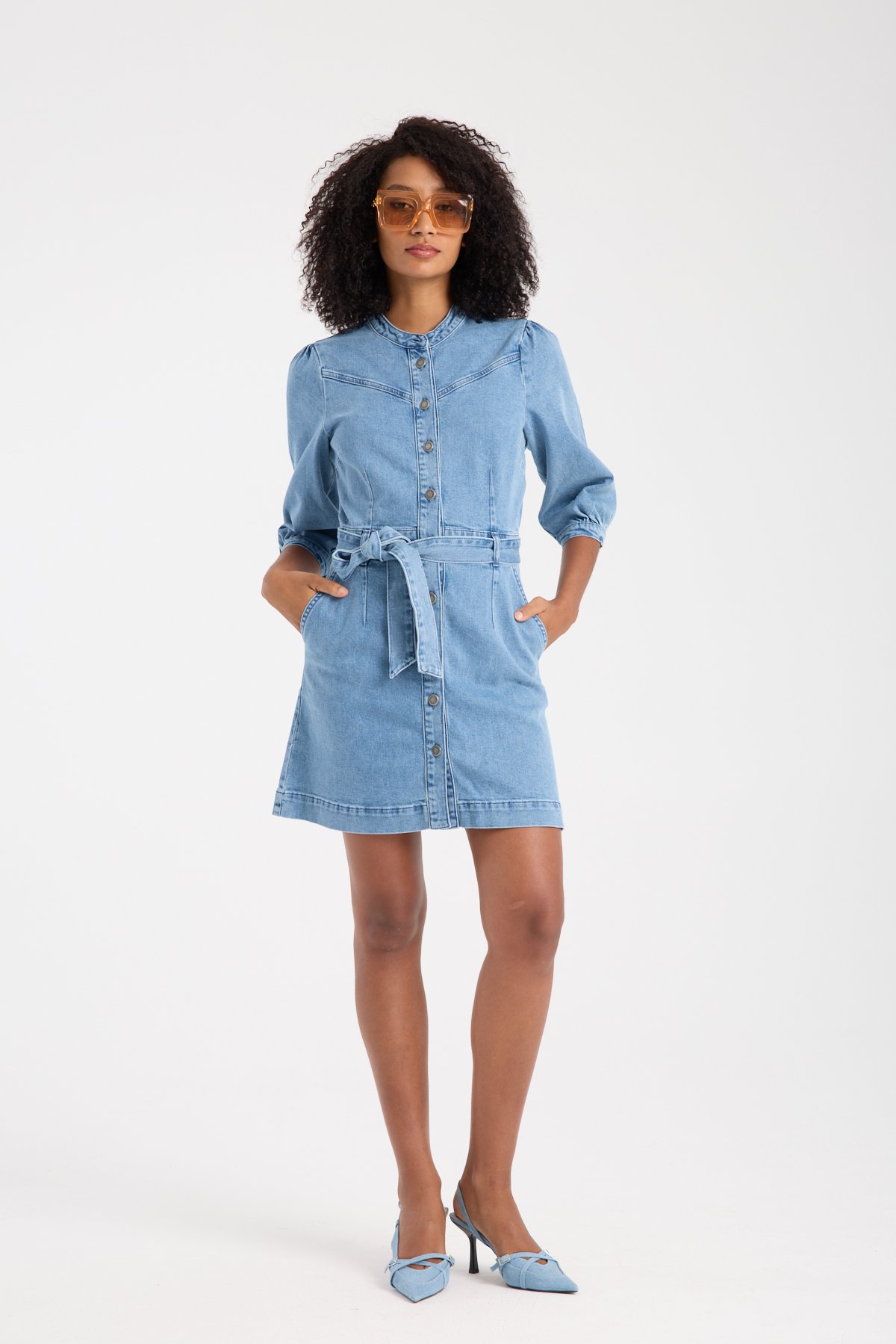 Denim elbise 