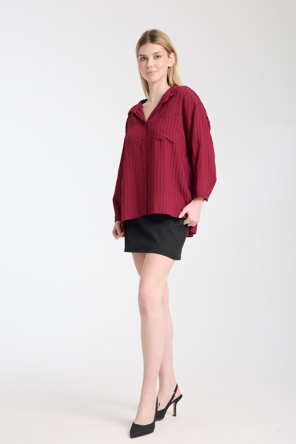 Bordo model gömlek