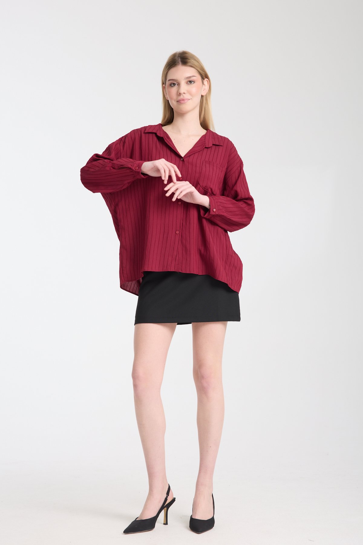 Bordo model gömlek