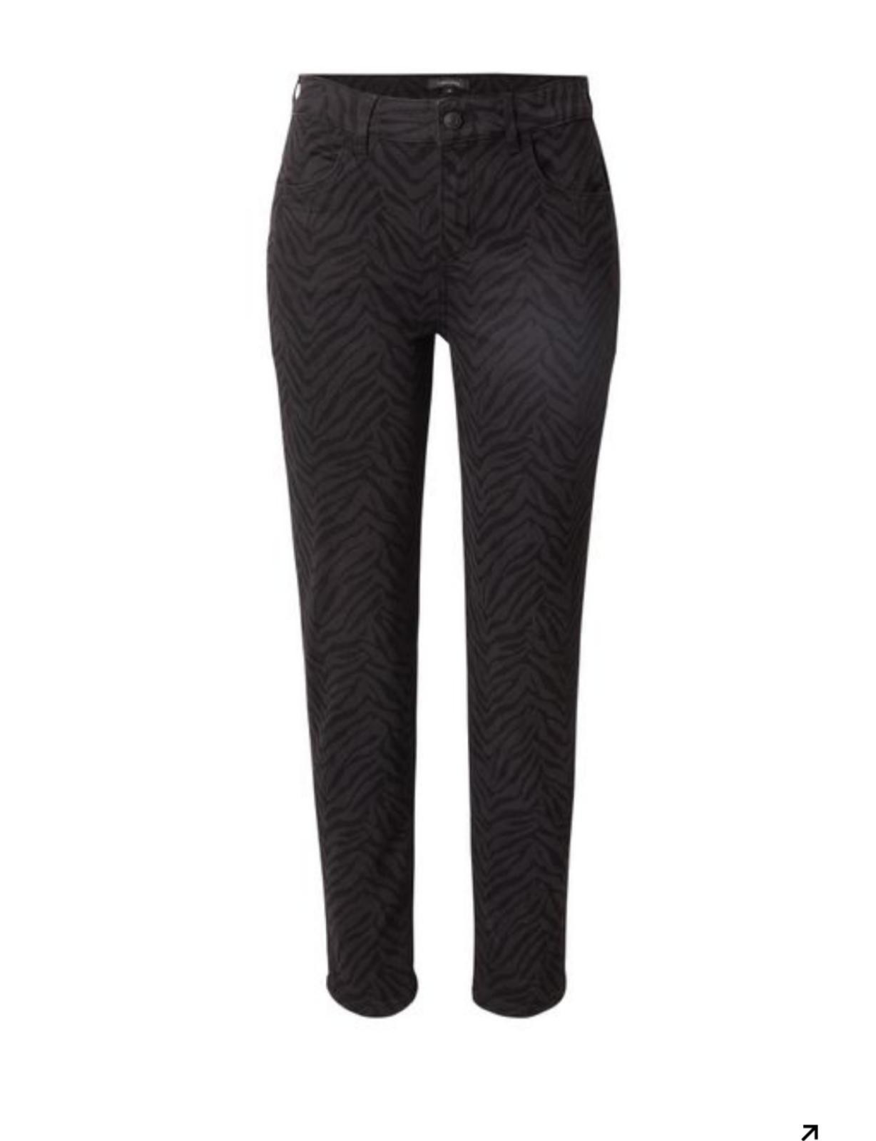 Desenli koton denim pantolon