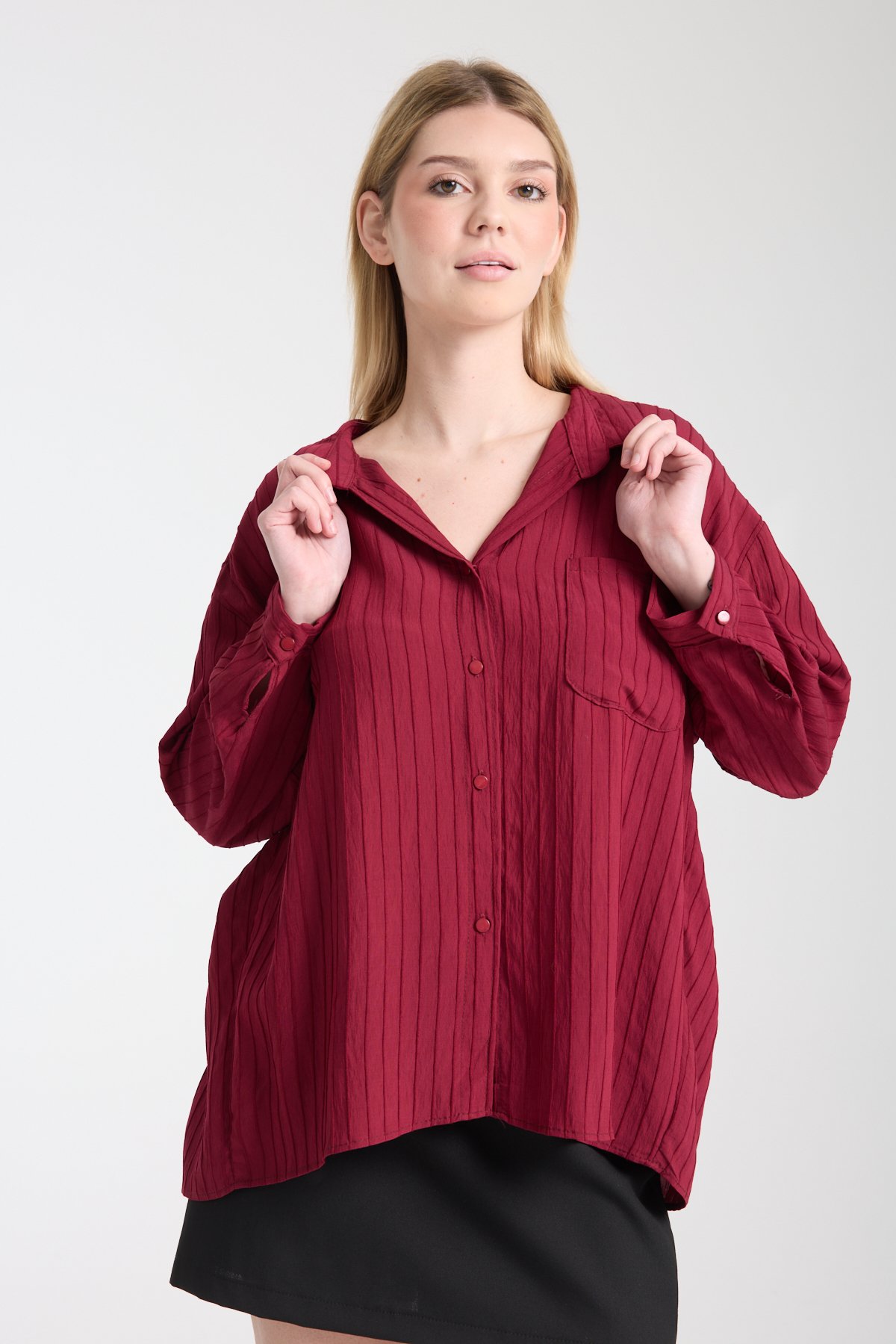 Bordo model gömlek