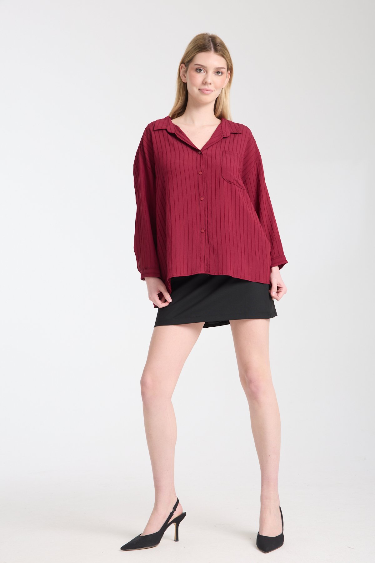 Bordo model gömlek