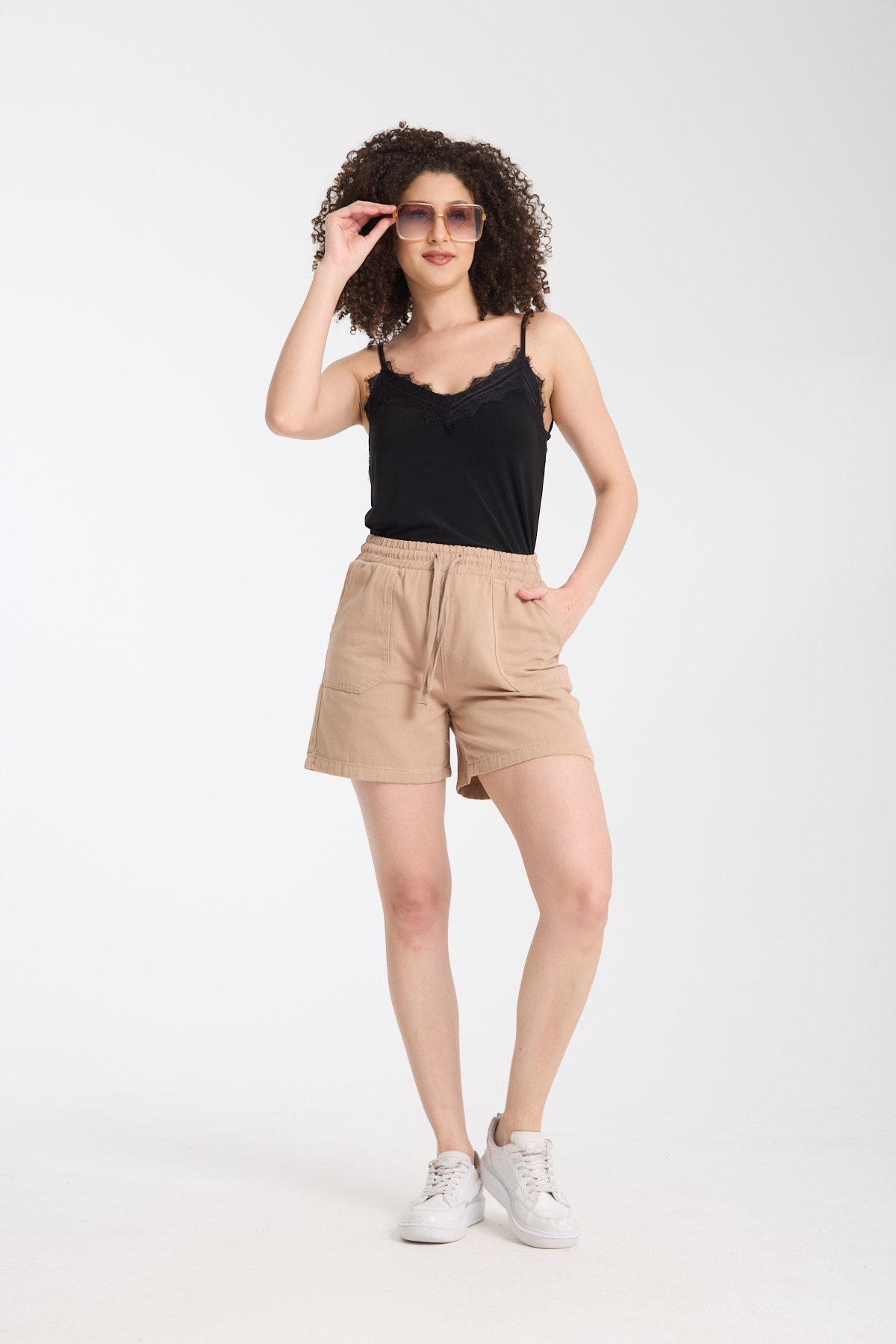 Bağcıklı şort 100%cotton 