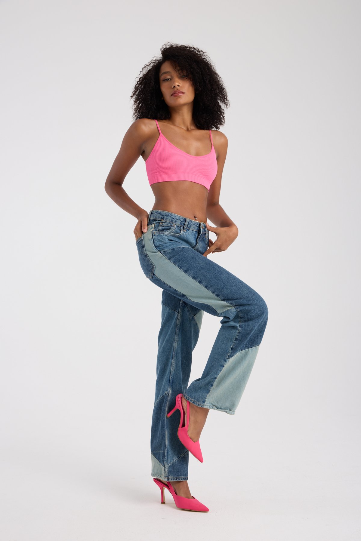 Retro patch jean 