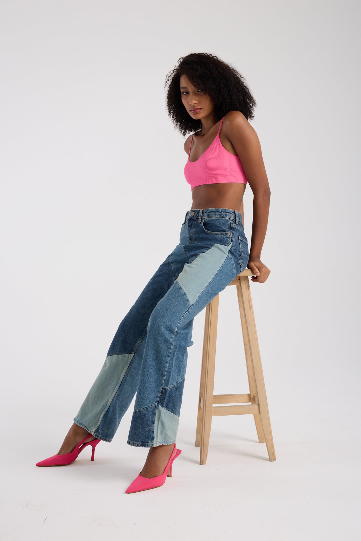 Retro patch jean 