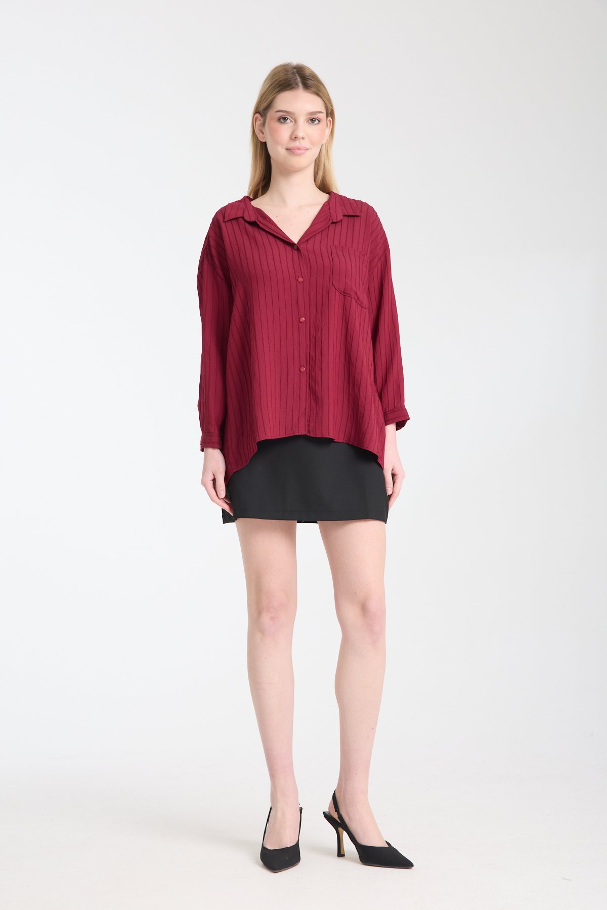 Bordo model gömlek