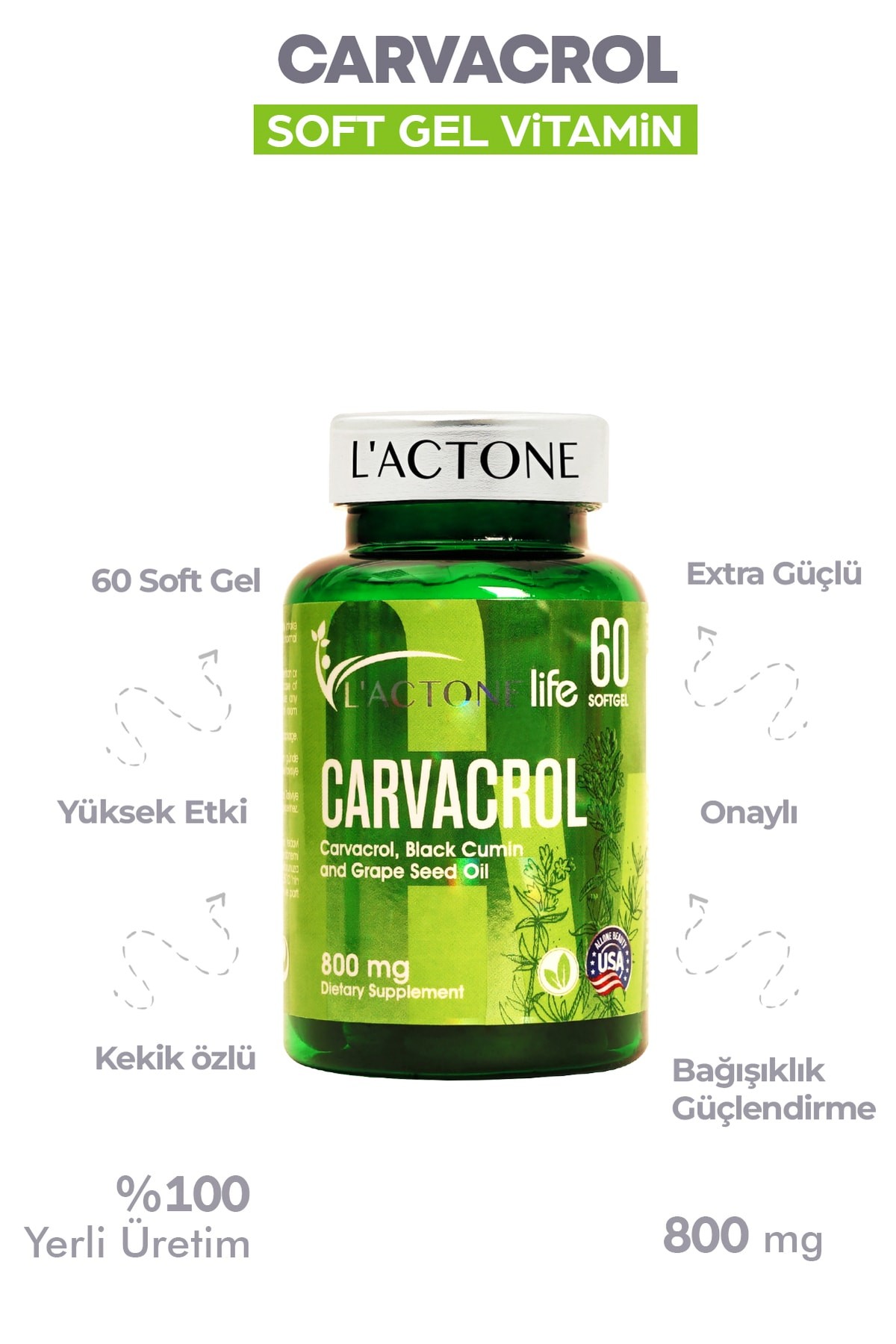 life Carvacrol 800 mg / 60 Softgel - Karvakrol