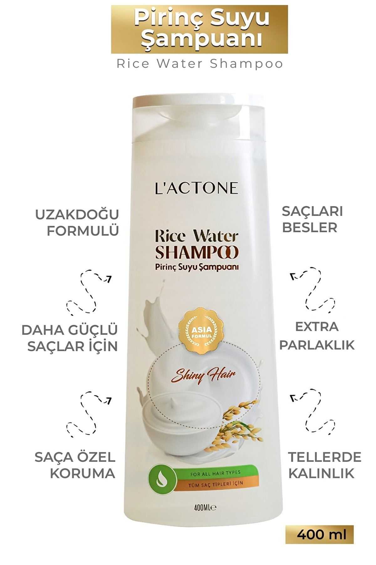 Pirinç Suyu Özlü Tüm Saç Tipine Uygun Şampuan 400 ml