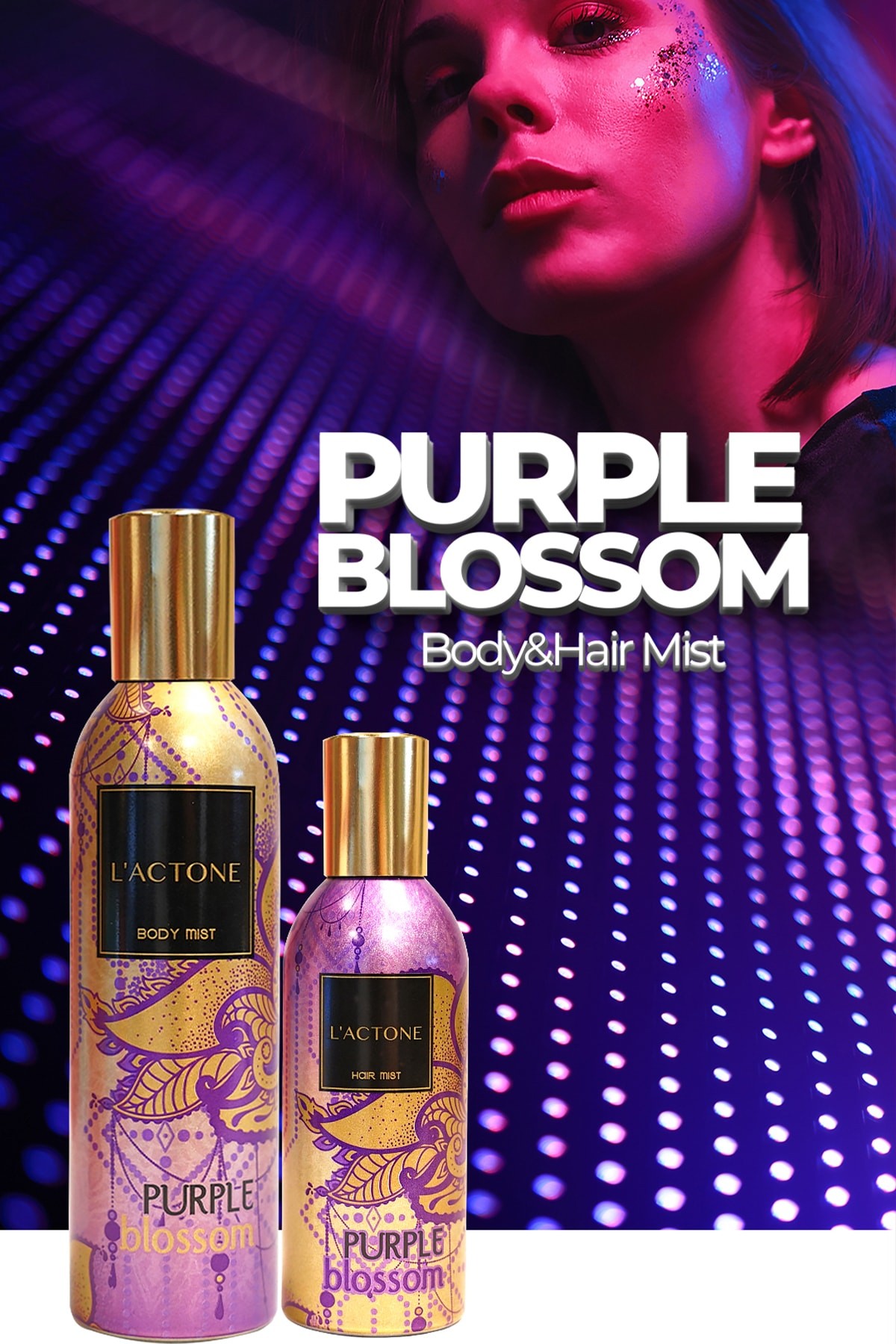 Purple Blossom Body Mist Vücut Spreyi Hair Mist Saç Spreyi 2'li Set