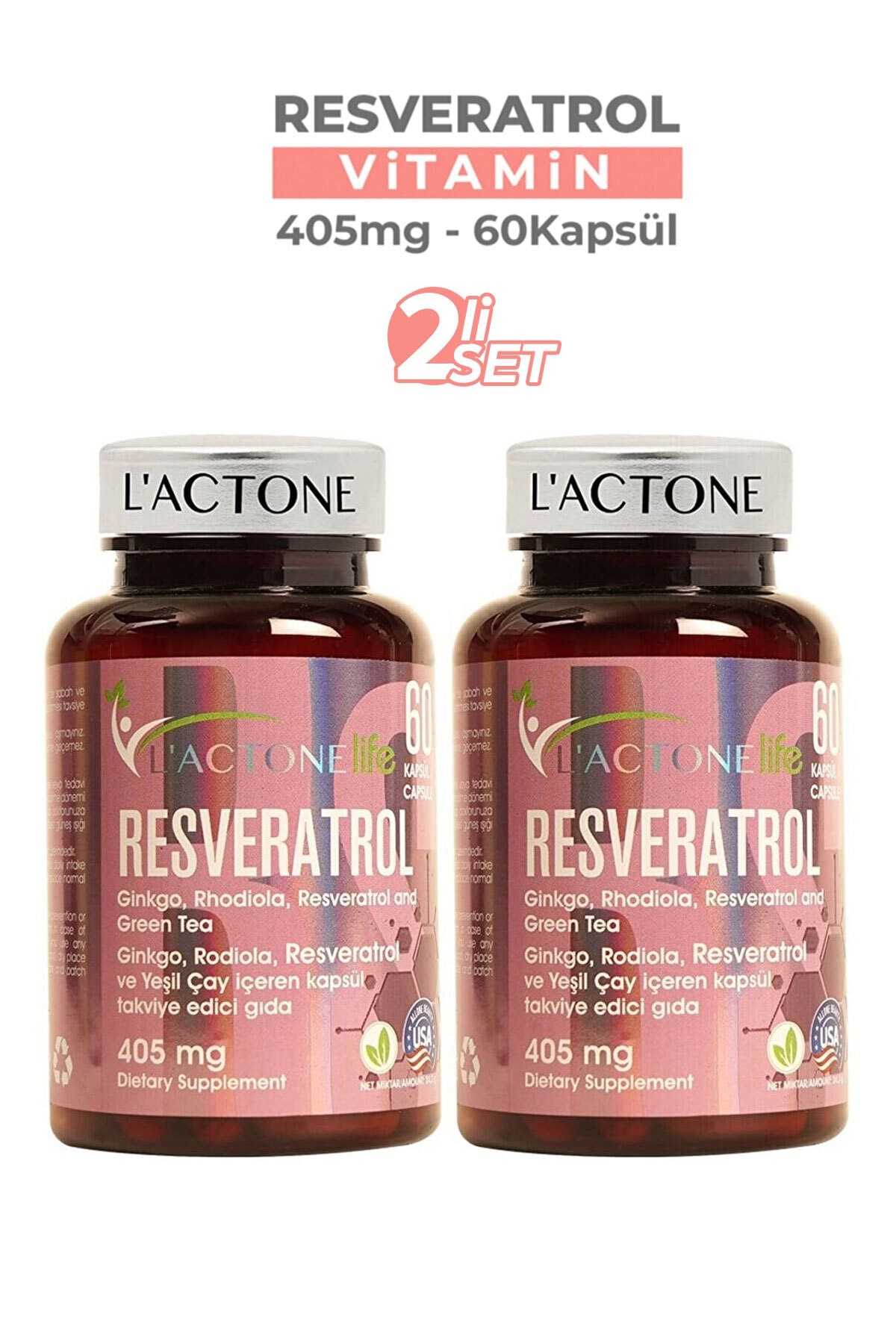 Life 2'li Resveratrol 405 Mg / 60 Kapsül
