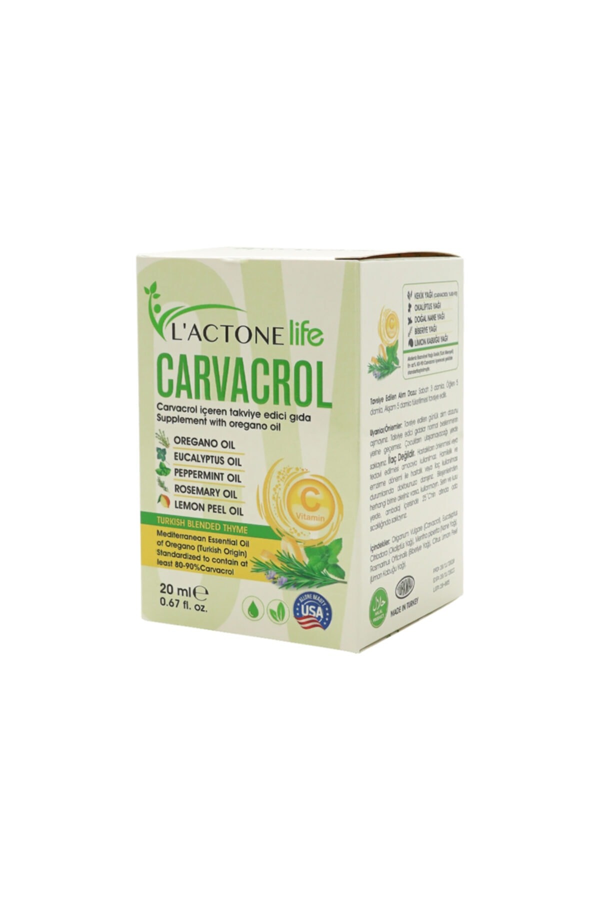 Kekik Yağı Carvacrol Plus 20 ml
