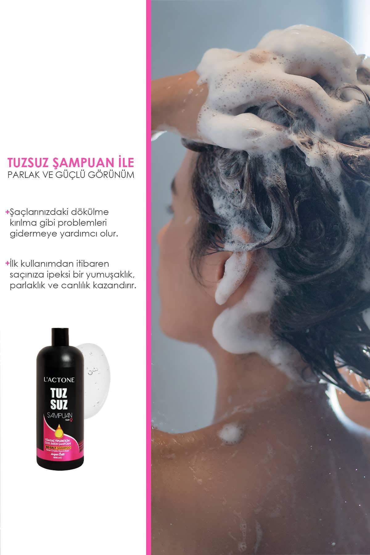 Argan Özlü Tuzsuz Şampuan Kadın 1000 Ml