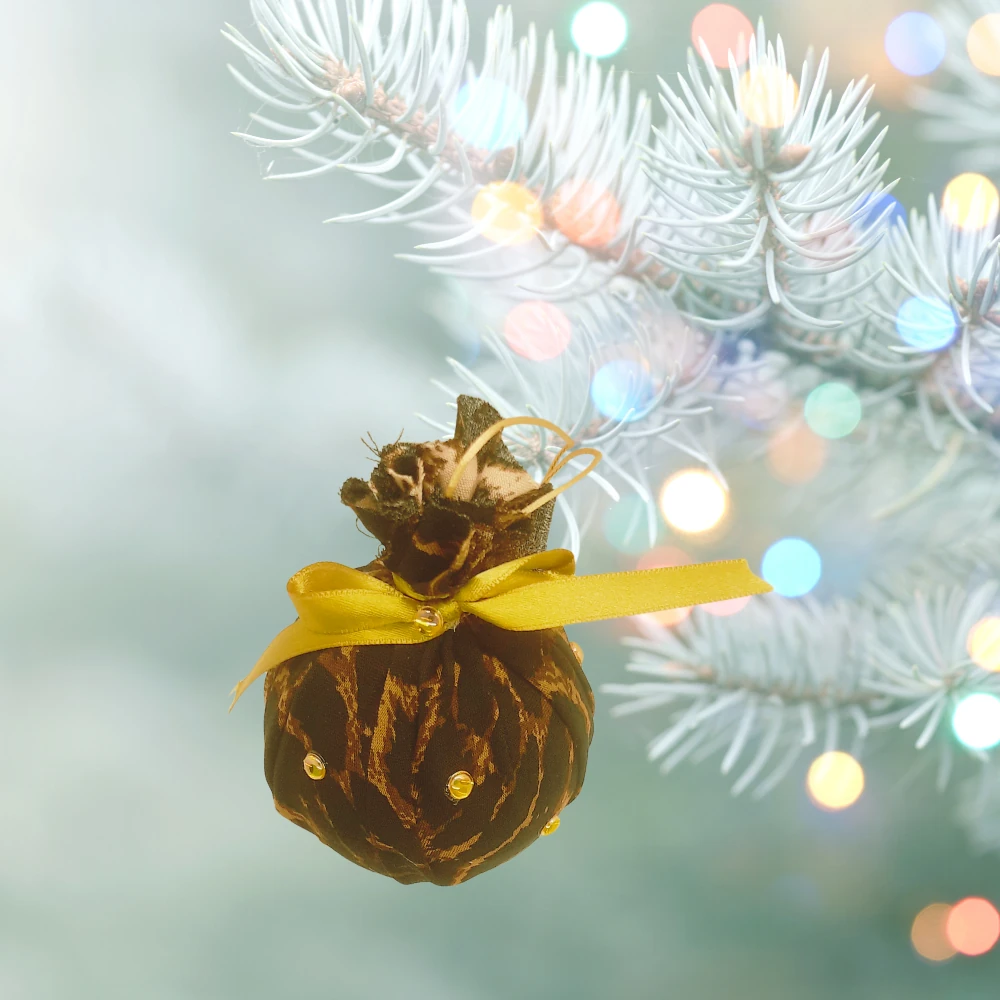 Altın Leopar Yılbaşı Topu – Orta Boy