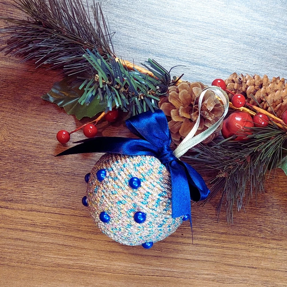 Simli Lacivert İnci – Orta Boy