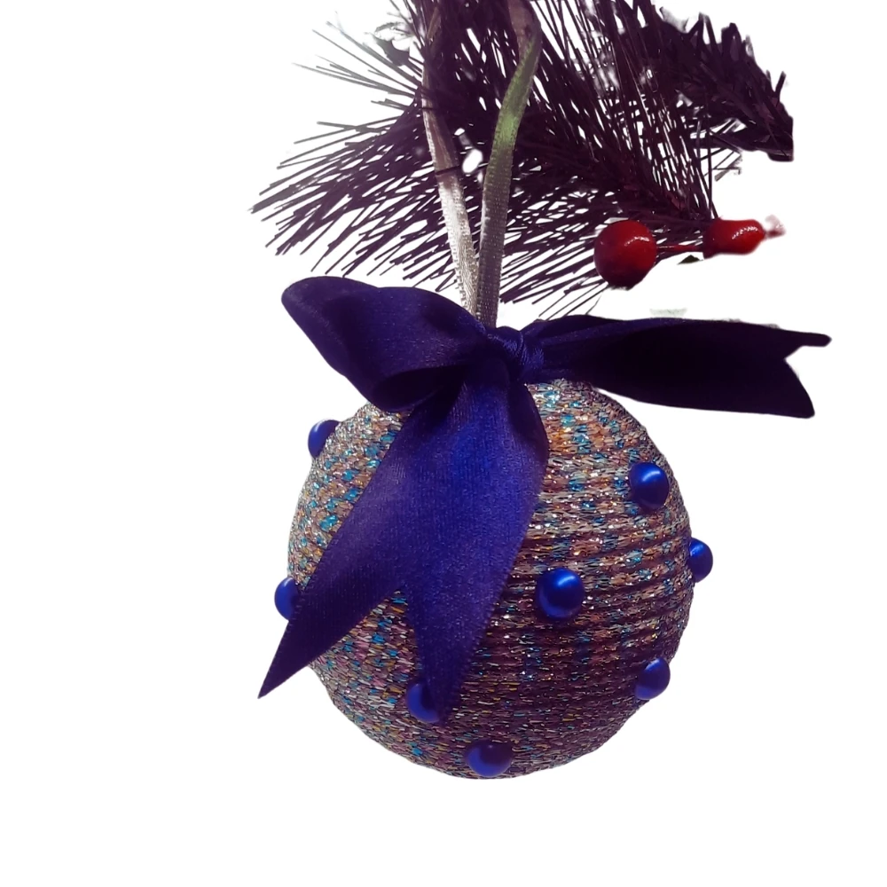 Simli Lacivert İnci – Orta Boy