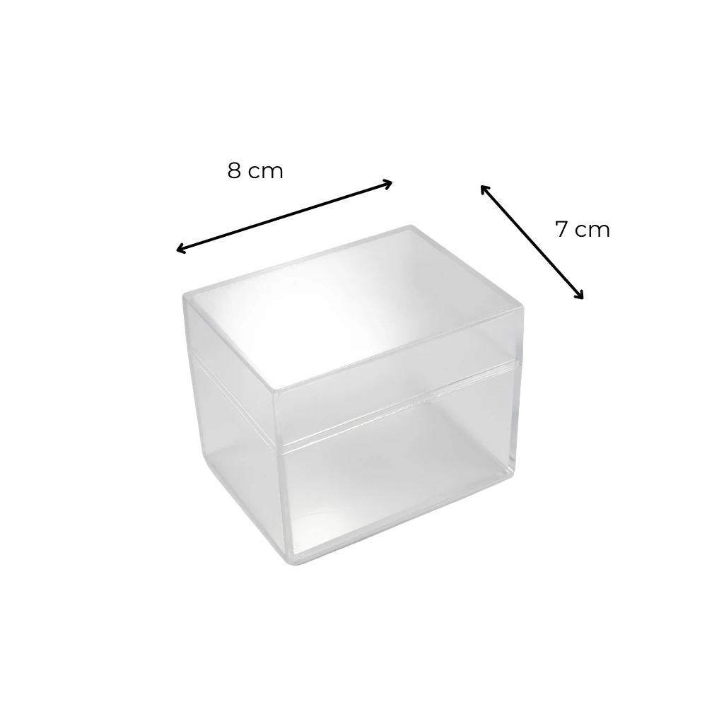 Şeffaf 8 cm x 7 cm Kutu