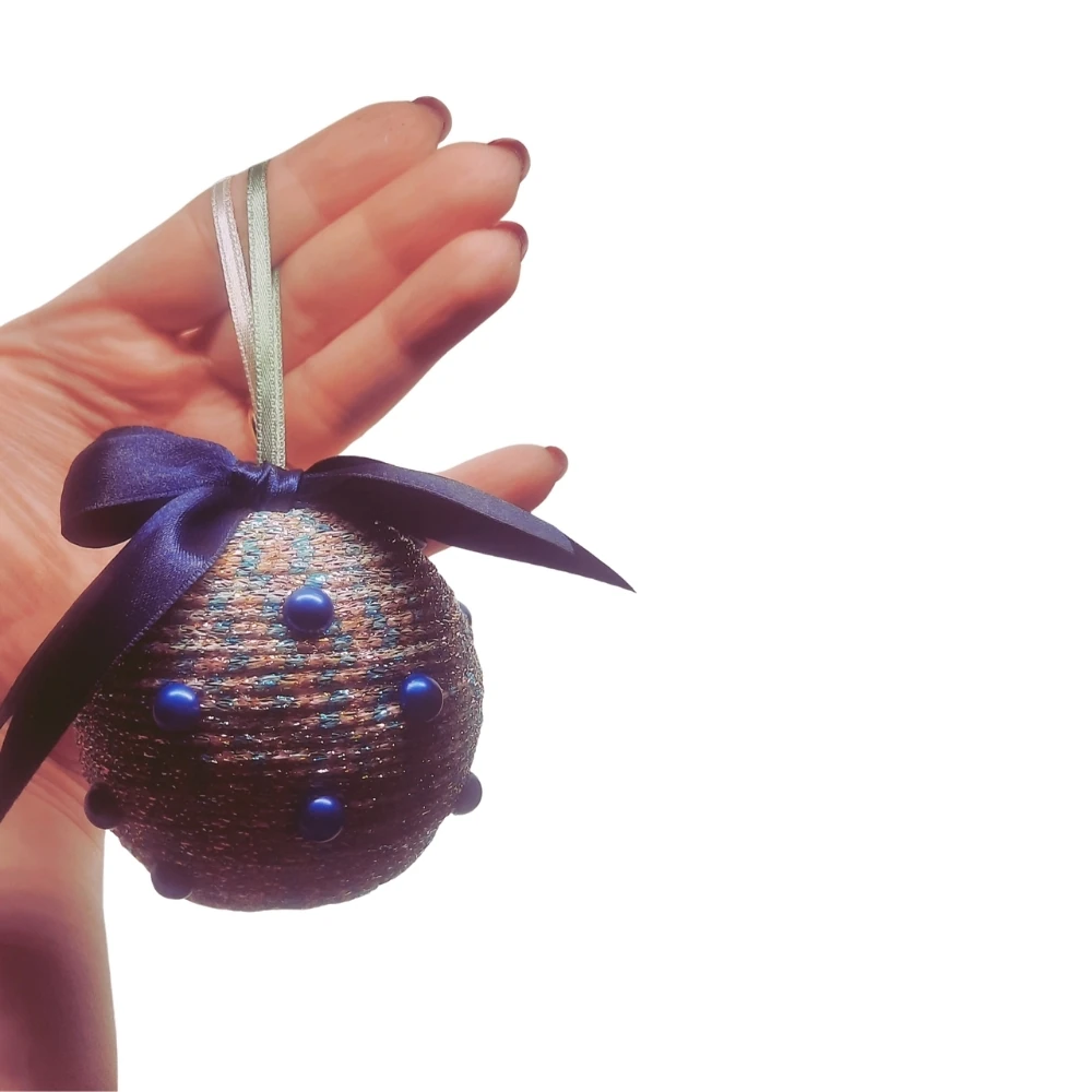 Simli Lacivert İnci – Orta Boy