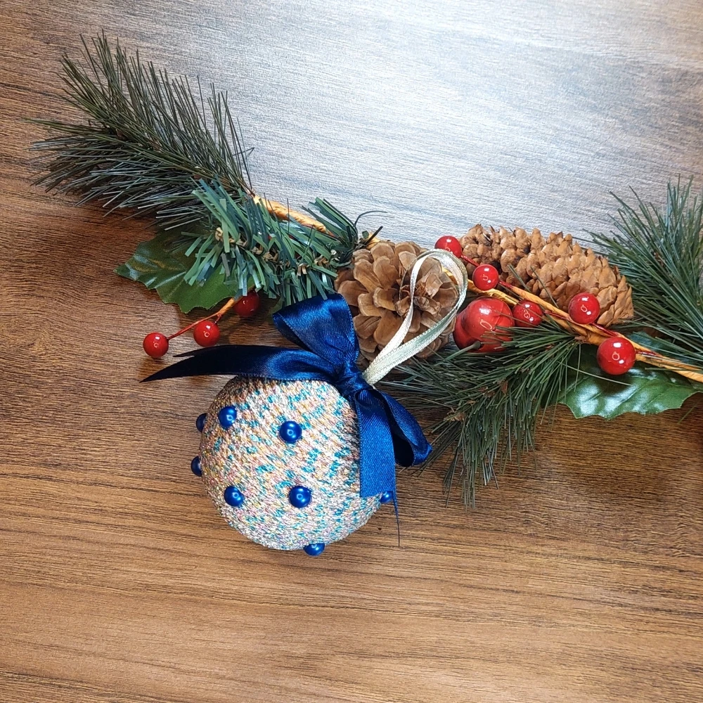 Simli Lacivert İnci – Orta Boy