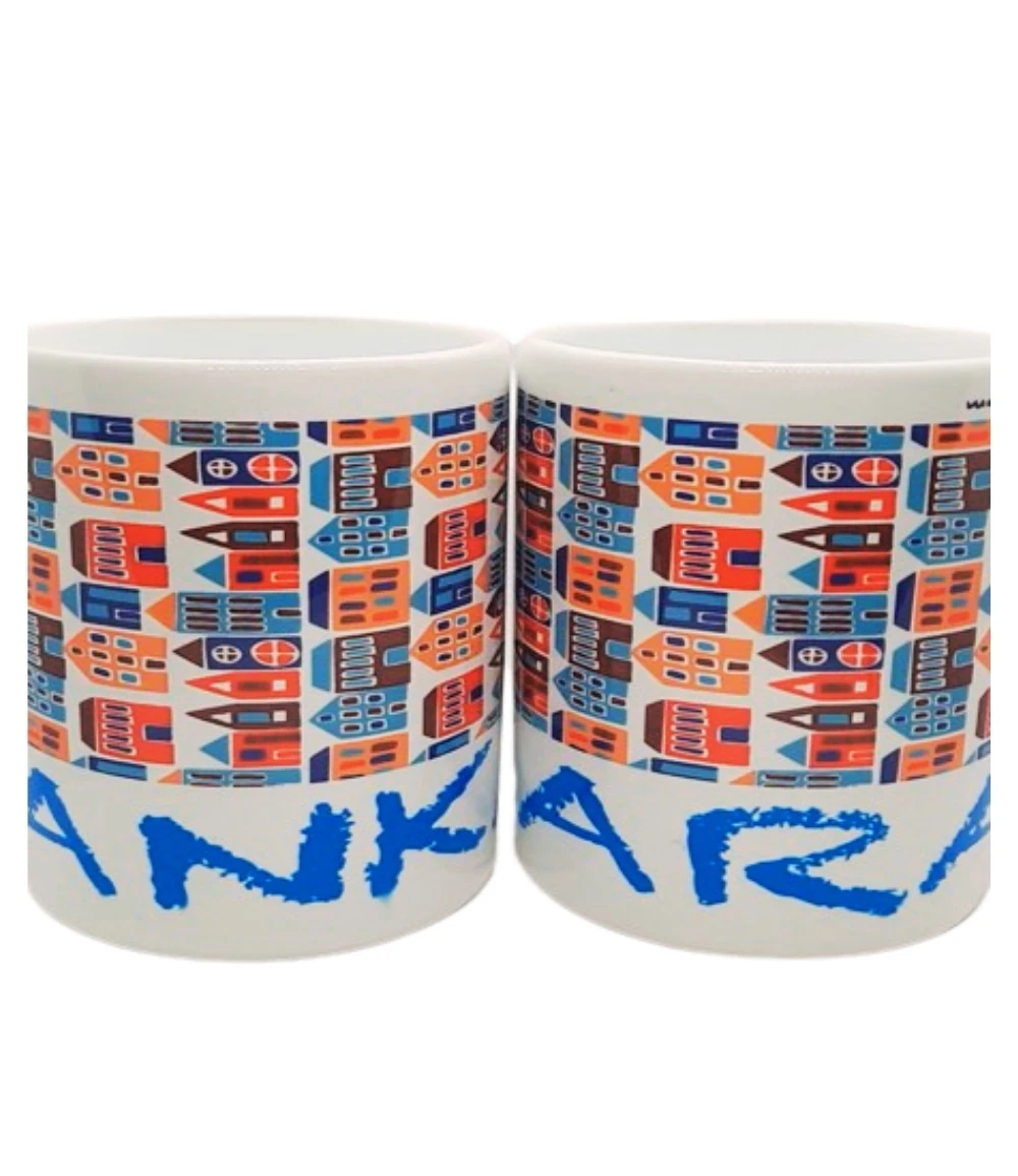 Renkli Ankara Evleri Kupa