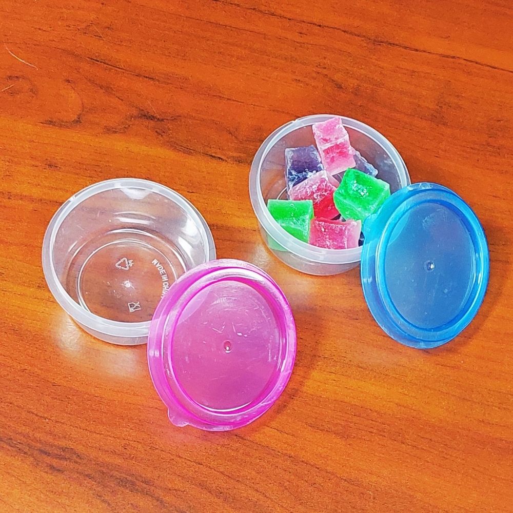 Renkli Kapaklı Plastik Mini Kutu