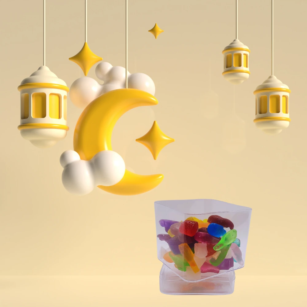 Şeffaf 8 cm x 7 cm Kutu